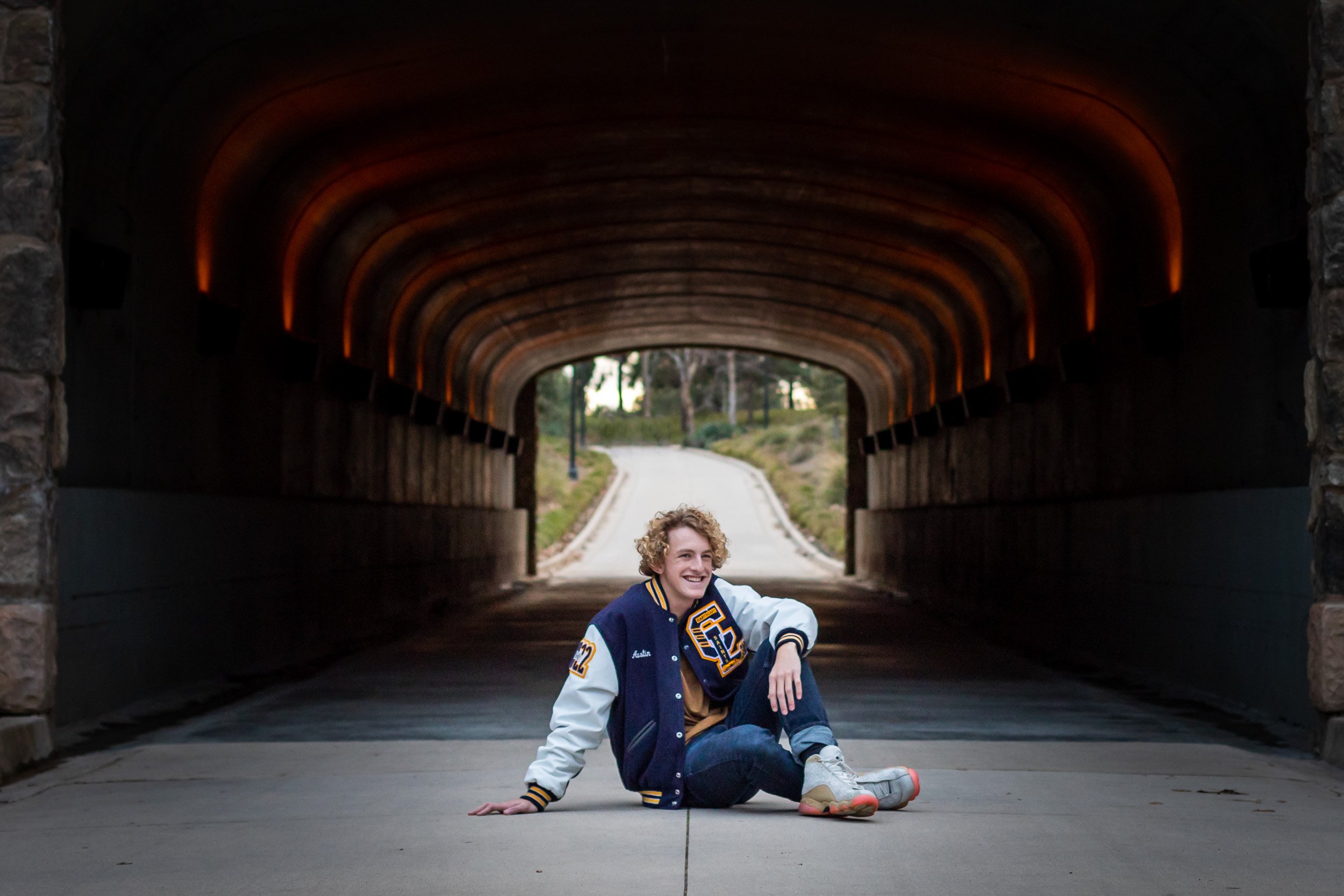 Senior Pictures Tunnel at Jeffrey Open Space Trail