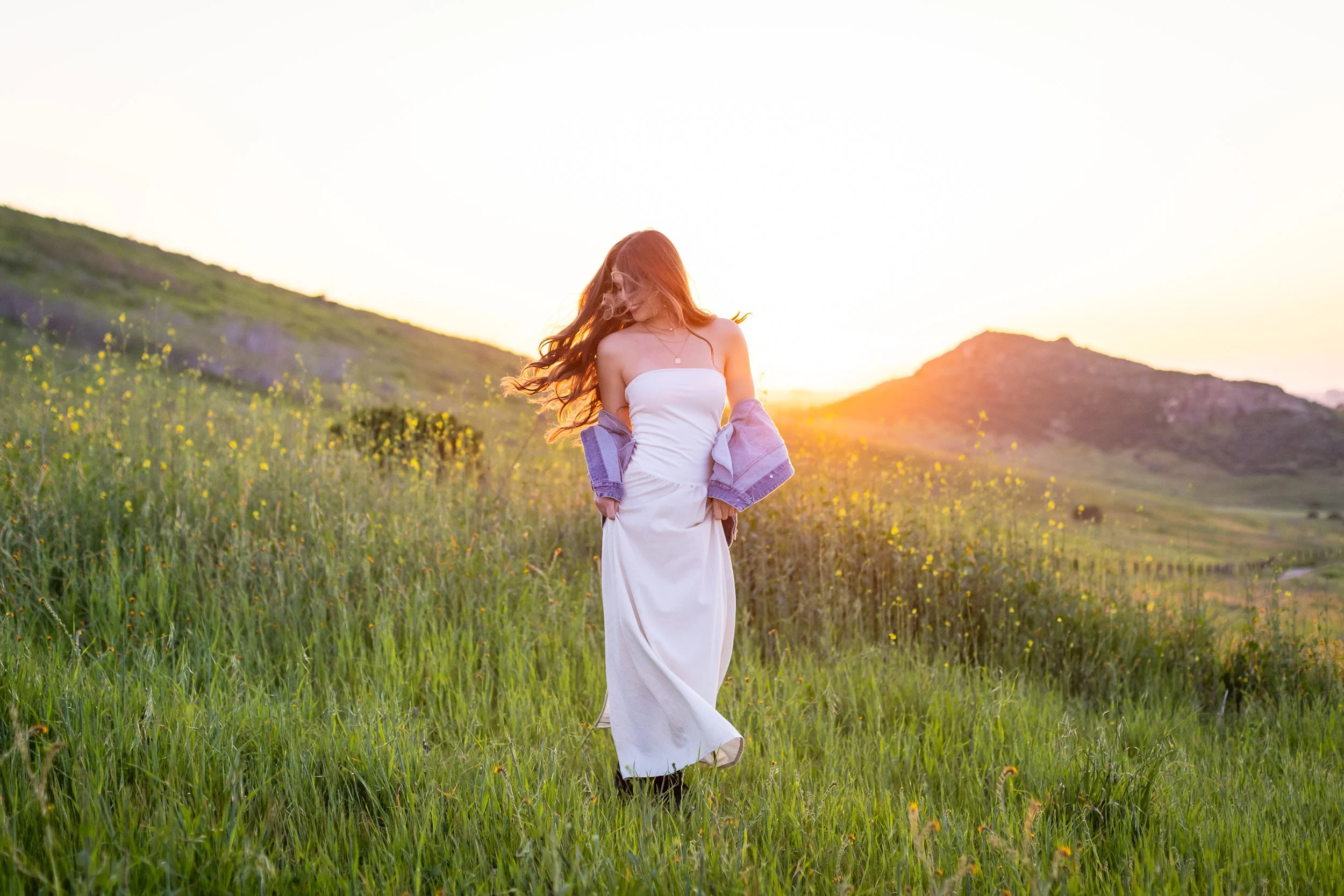 Senior-Pictures-girl-white-dress-jean-jacket-green-field-flowers-guitar-8642.jpg
