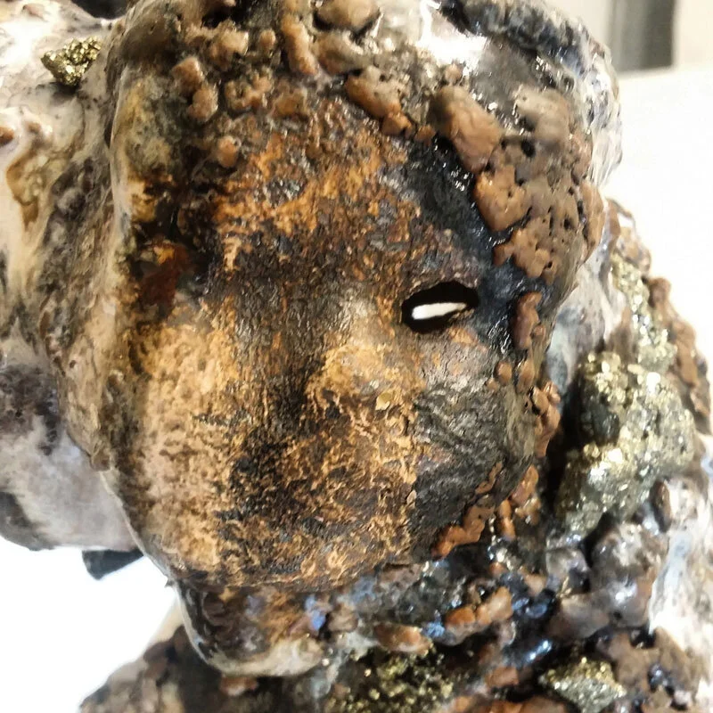 Mud Migrant with Fools Gold   |   Ceramic Sculpture   |   2017