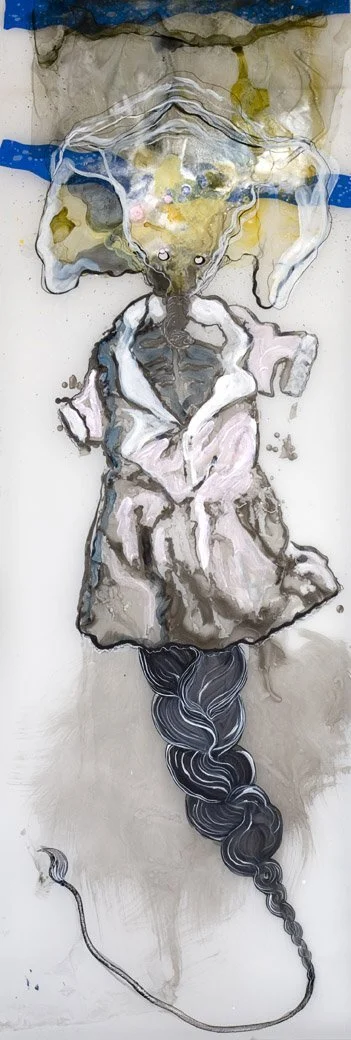 Eleph Girl,   |   Acrylic on Mylar   |   87 x 285cm