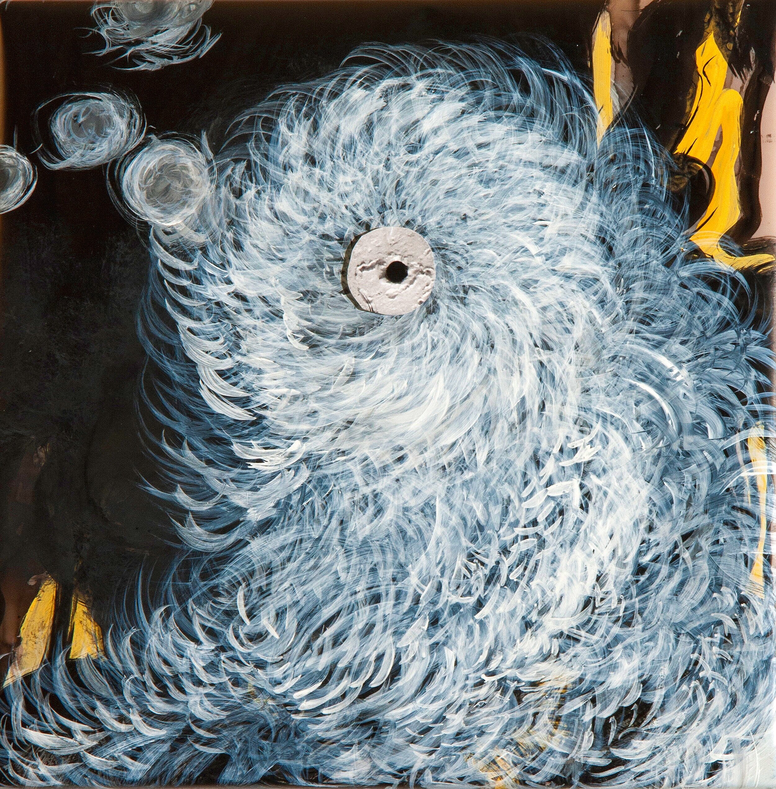 Eye of the storm  I  40 x 40 cm  I  acrylic on Mylar