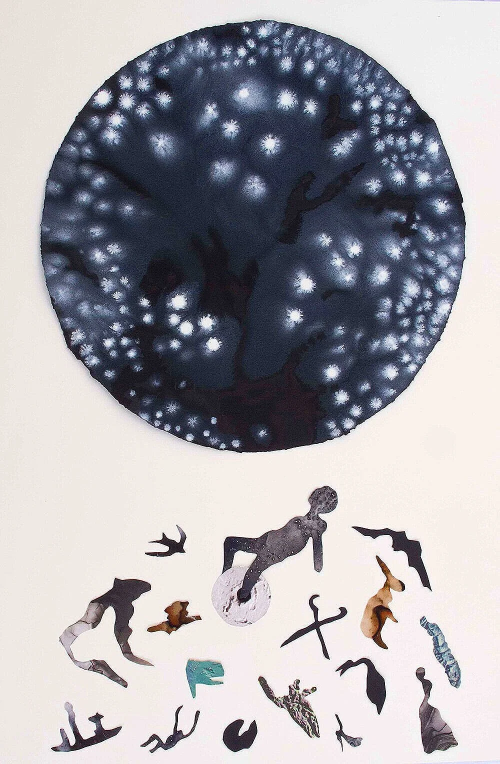 Destino    |    Acrylic on Handmade Paper and Mylar on Museum Board   |   2014