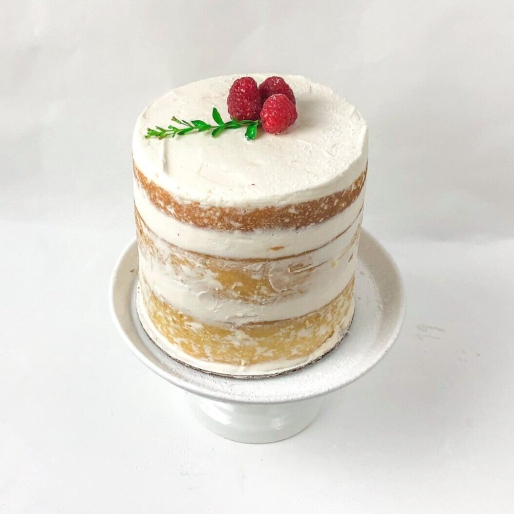 Raspberry White Chocolate Vanilla Cake