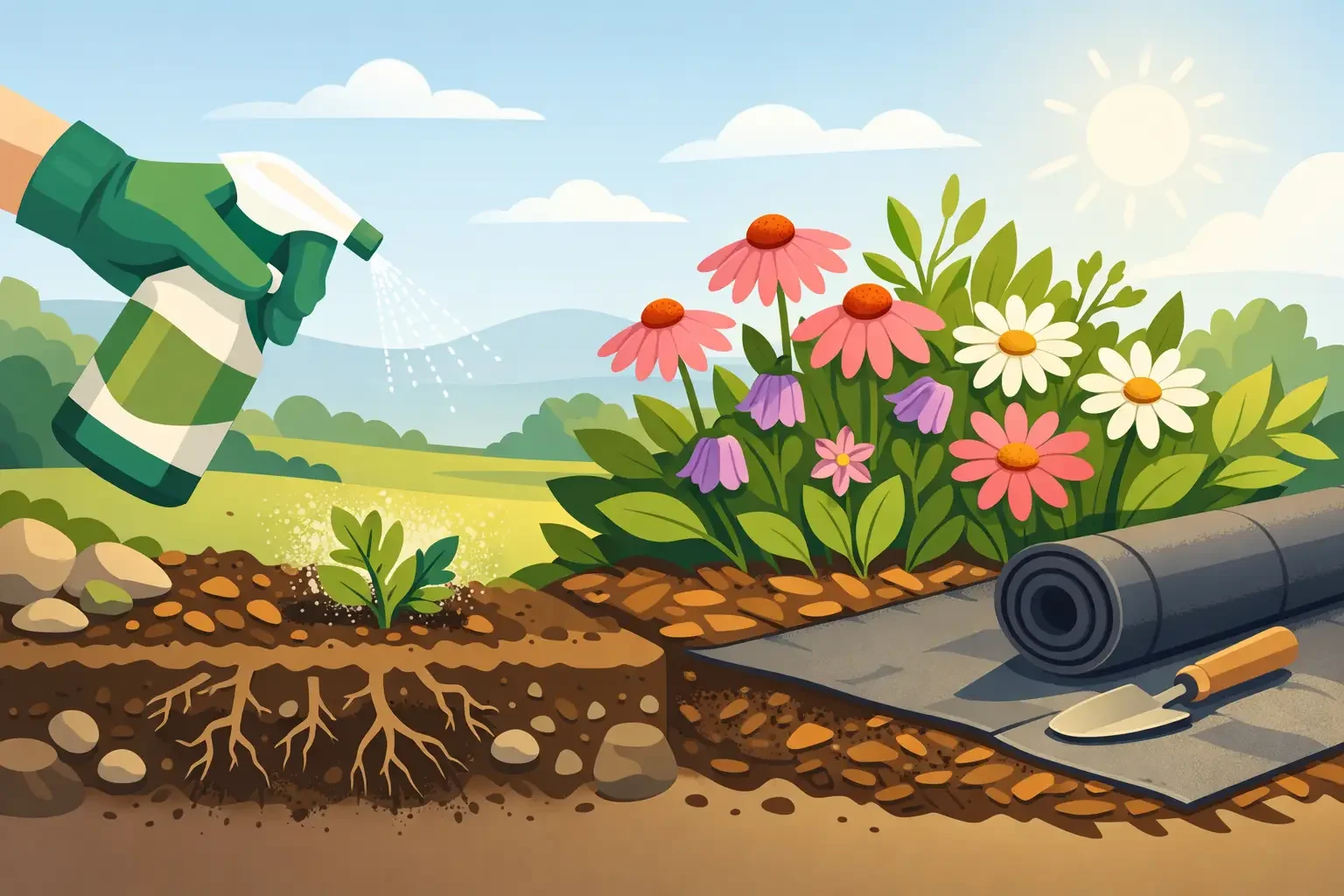 Weed Control for Flower Beds That Lasts