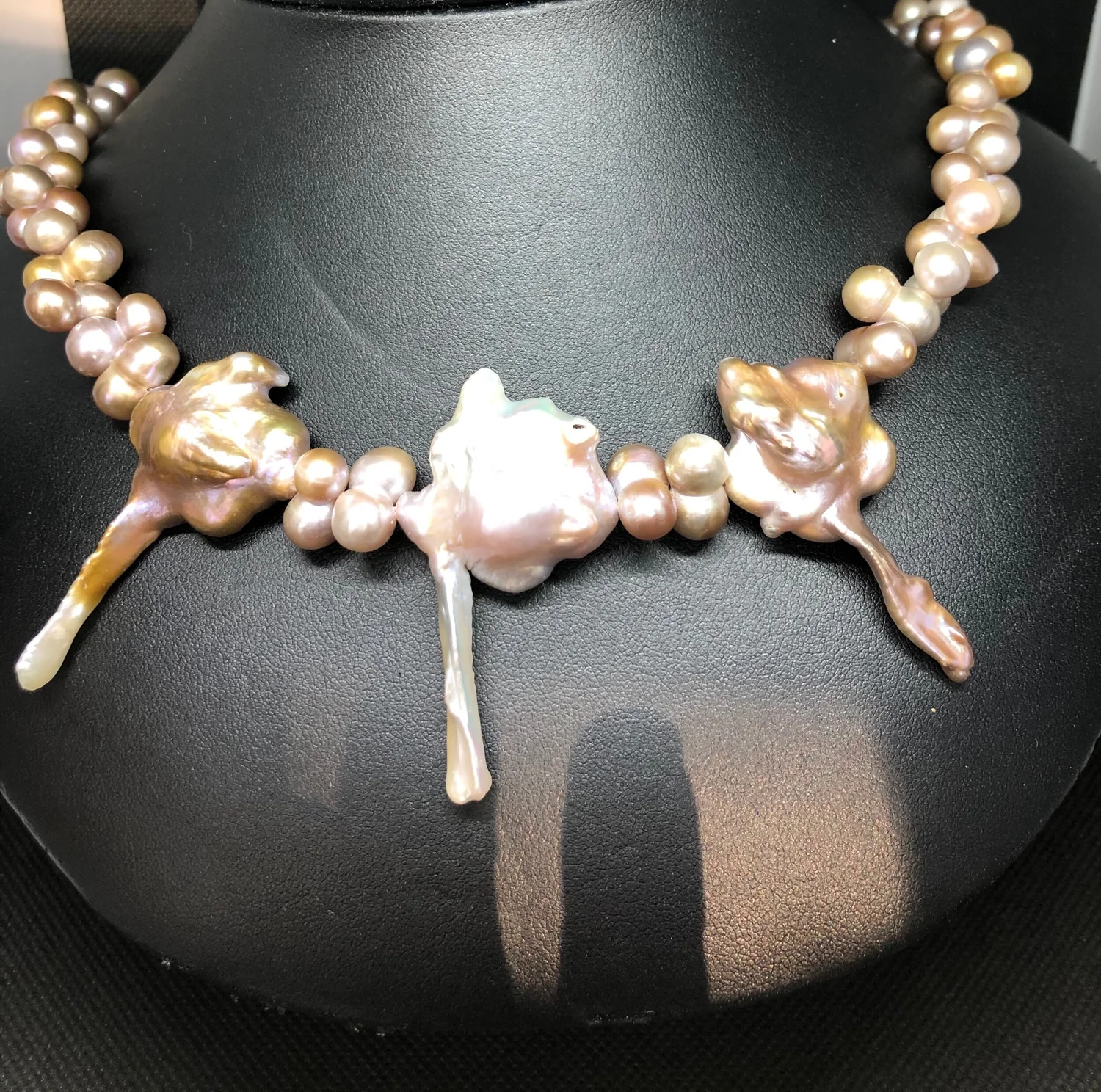 Peach Baroque Pearl Necklace — Jane Gray Designs