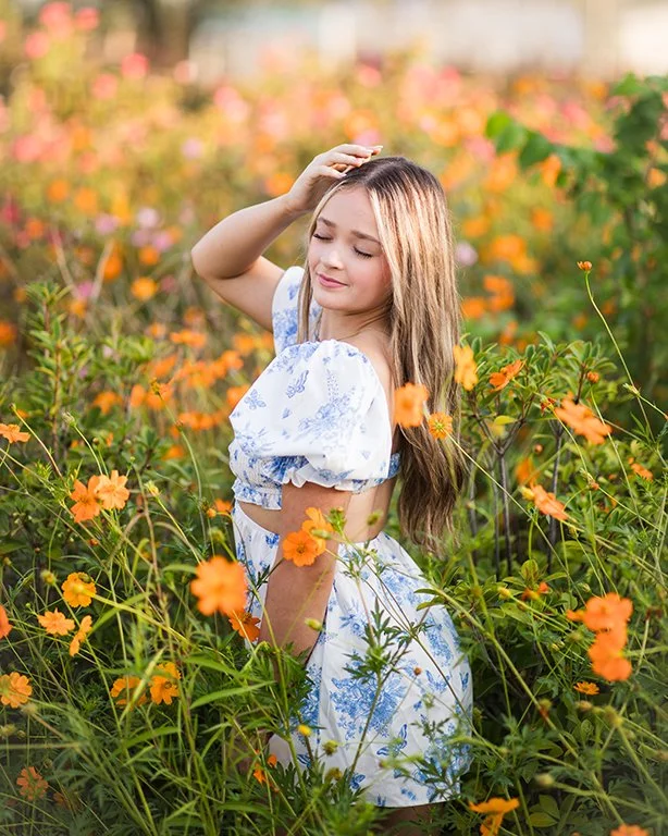 Flower field senior photos- Houston, Texas.jpg