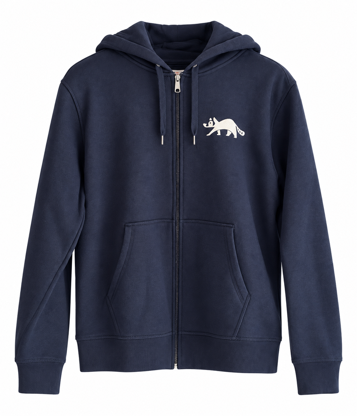 Men's Full Zip Heavyweight Fleece Hoodie - Navy Blue