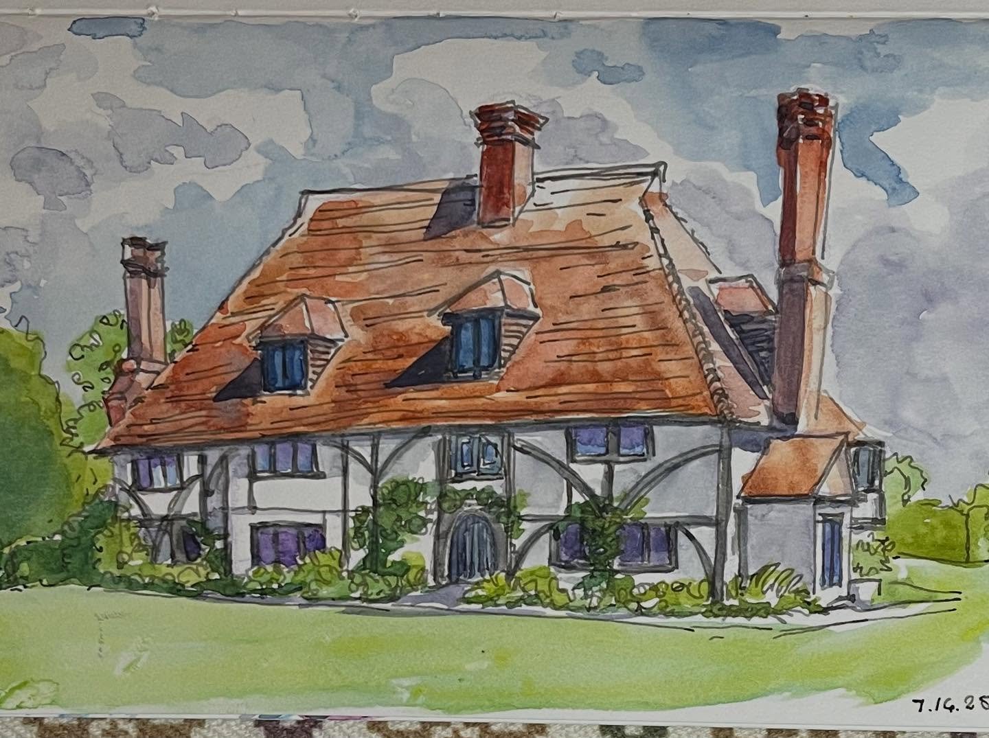 Today&rsquo;s brain candy #sketch #sketchbook #inkandwatercolor #inkandwash #sketchingnowbuildings