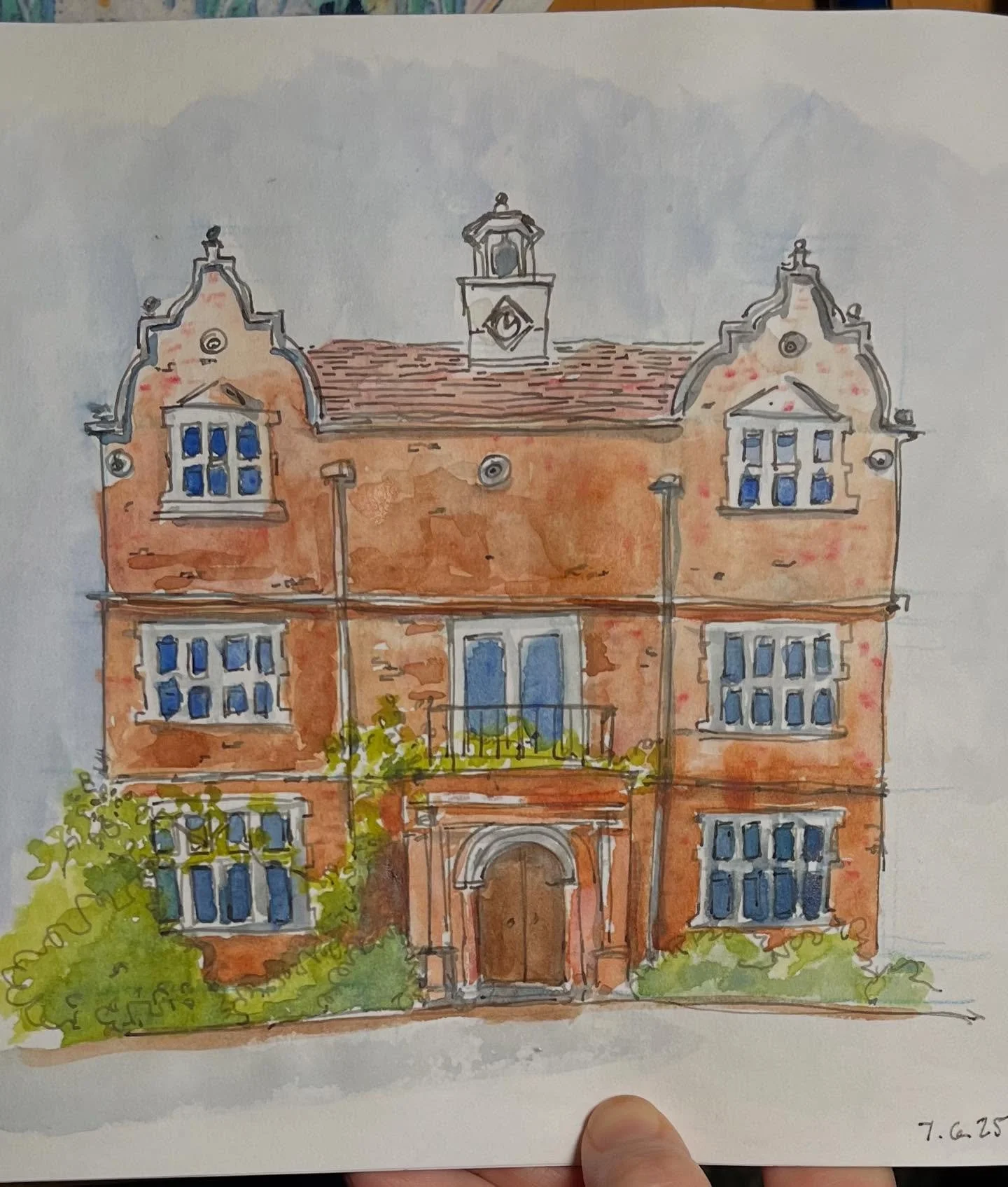 Today&rsquo;s brain candy. #sketch #sketchbook #inkandwatercolor #inkandwash #sketchingnowbuildings