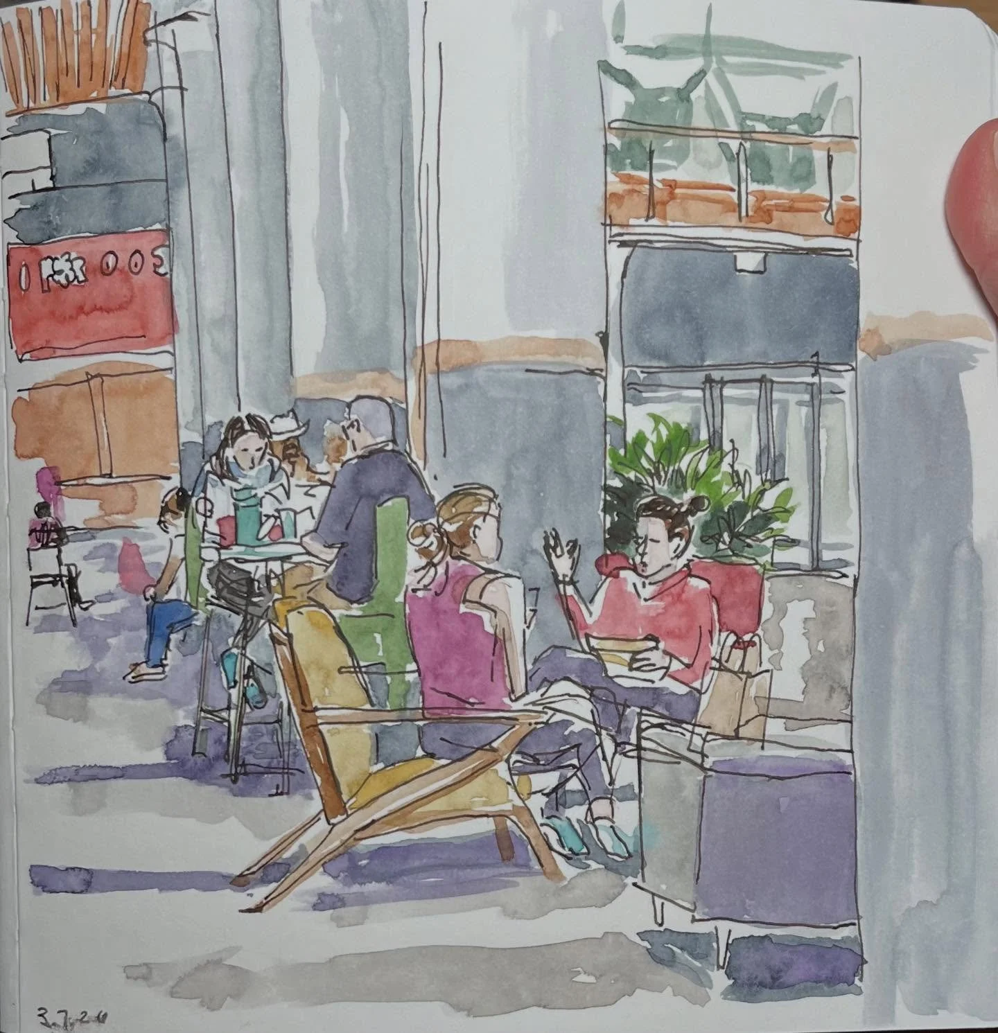 Fun with @urbansketchers at @crosstownconcourse today. #urbansketchers #sketchbook #inkandwatercolor #inkandwash #walktosee