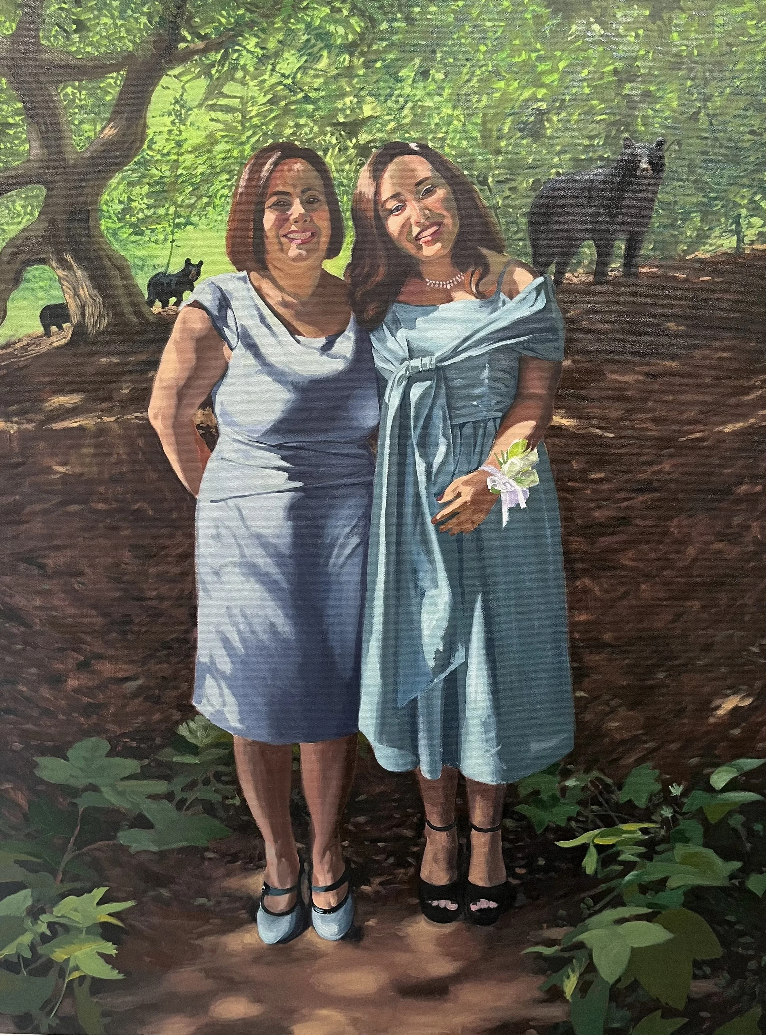 Graduacion con Osos. Oil on canvas, 2024.