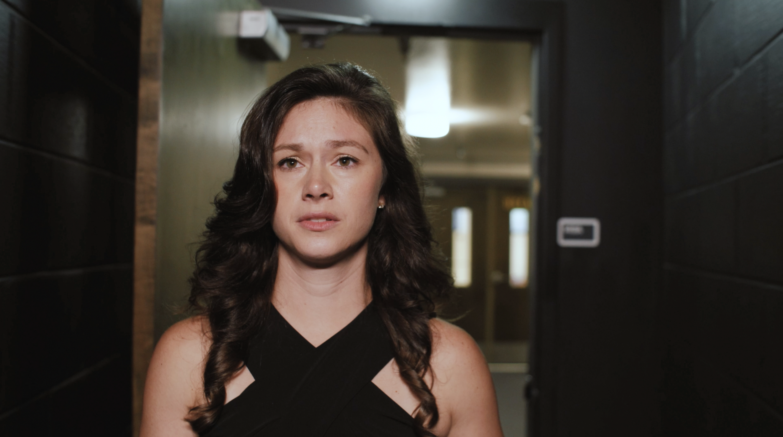Concerned musician, about to perform to audience in recital.