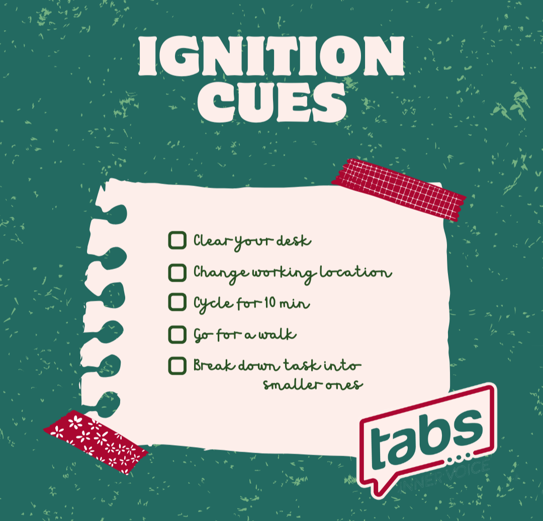 How I lower friction, when I can't get started.