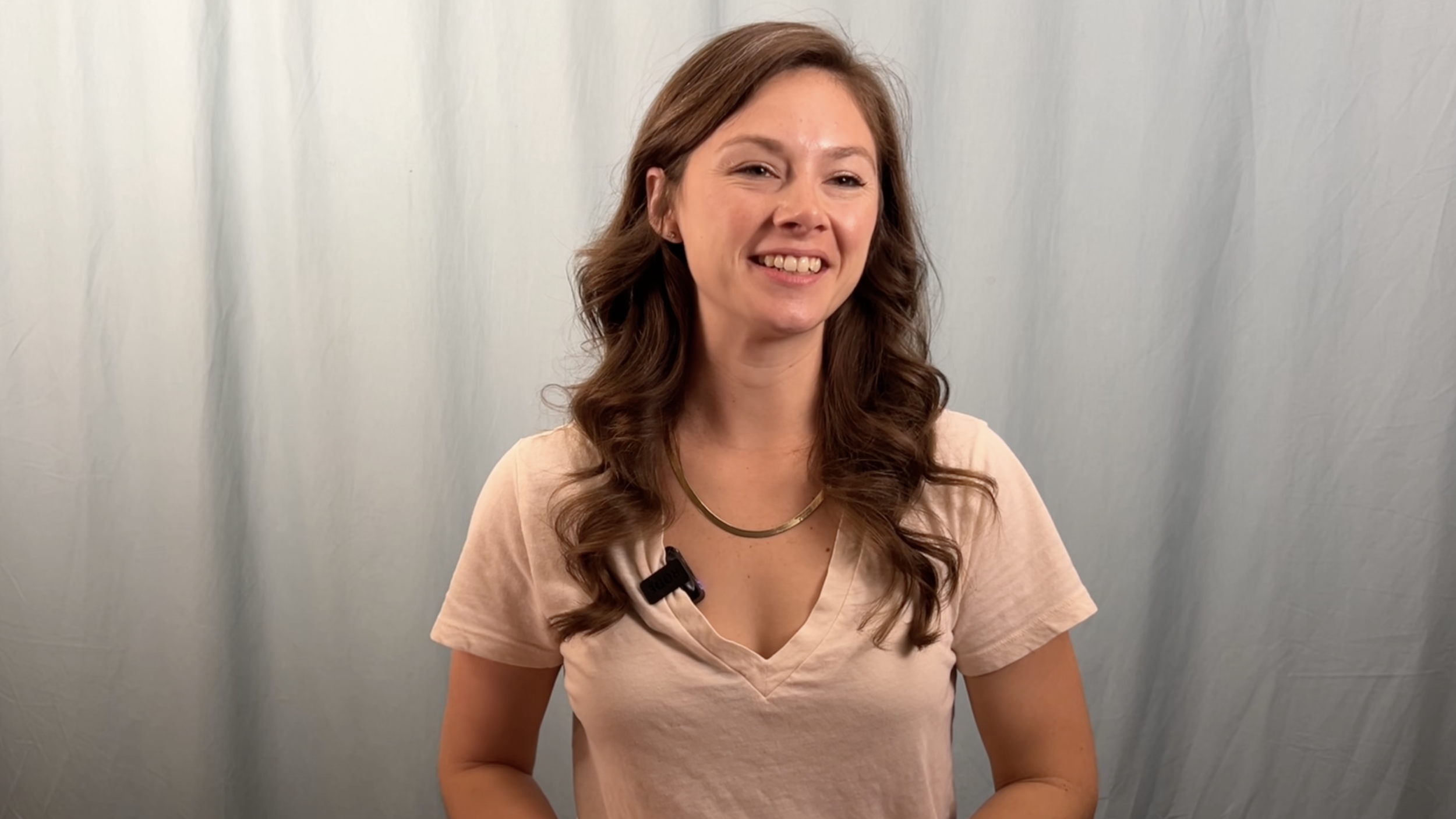 Confident looking woman preparing for self-tape audition.