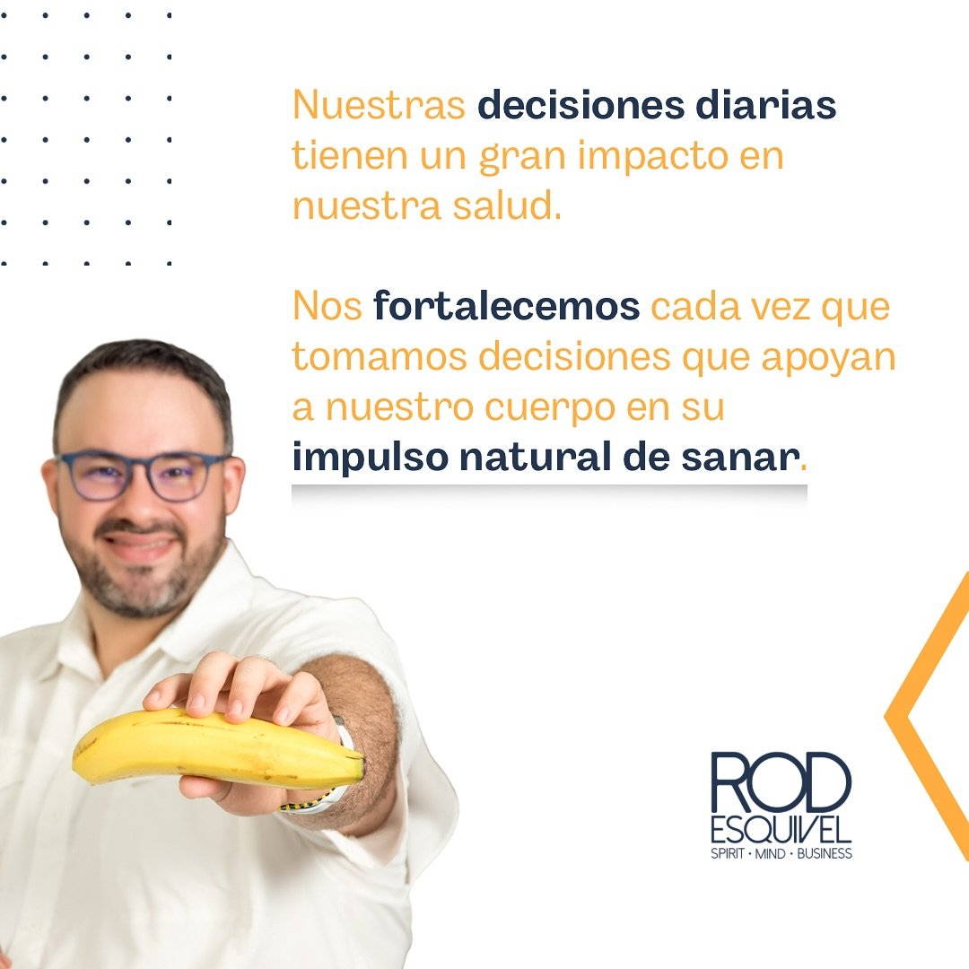 🍌 Celebremos las decisiones que nos fortalecen.

Cada d&iacute;a tenemos la oportunidad de elegir. Cada elecci&oacute;n que apoya a nuestro impulso natural de sanar nos acerca a una vida m&aacute;s plena. 💛

Recuerda: Peque&ntilde;as acciones diari