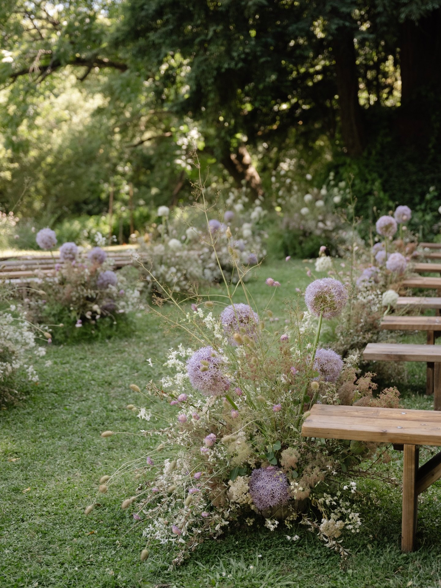 There were 3 stars of the show for Carla &amp; Ian&rsquo;s summer wedding: 

1. Them, obviously! 🌞
2. These ceremony florals by @marigold_sf 🪻
3. Zuie! 🐾 

Planning Design &amp; Style&nbsp;@boheme_events_ Venue&nbsp;@dawnranch Photo&nbsp;@elizabet