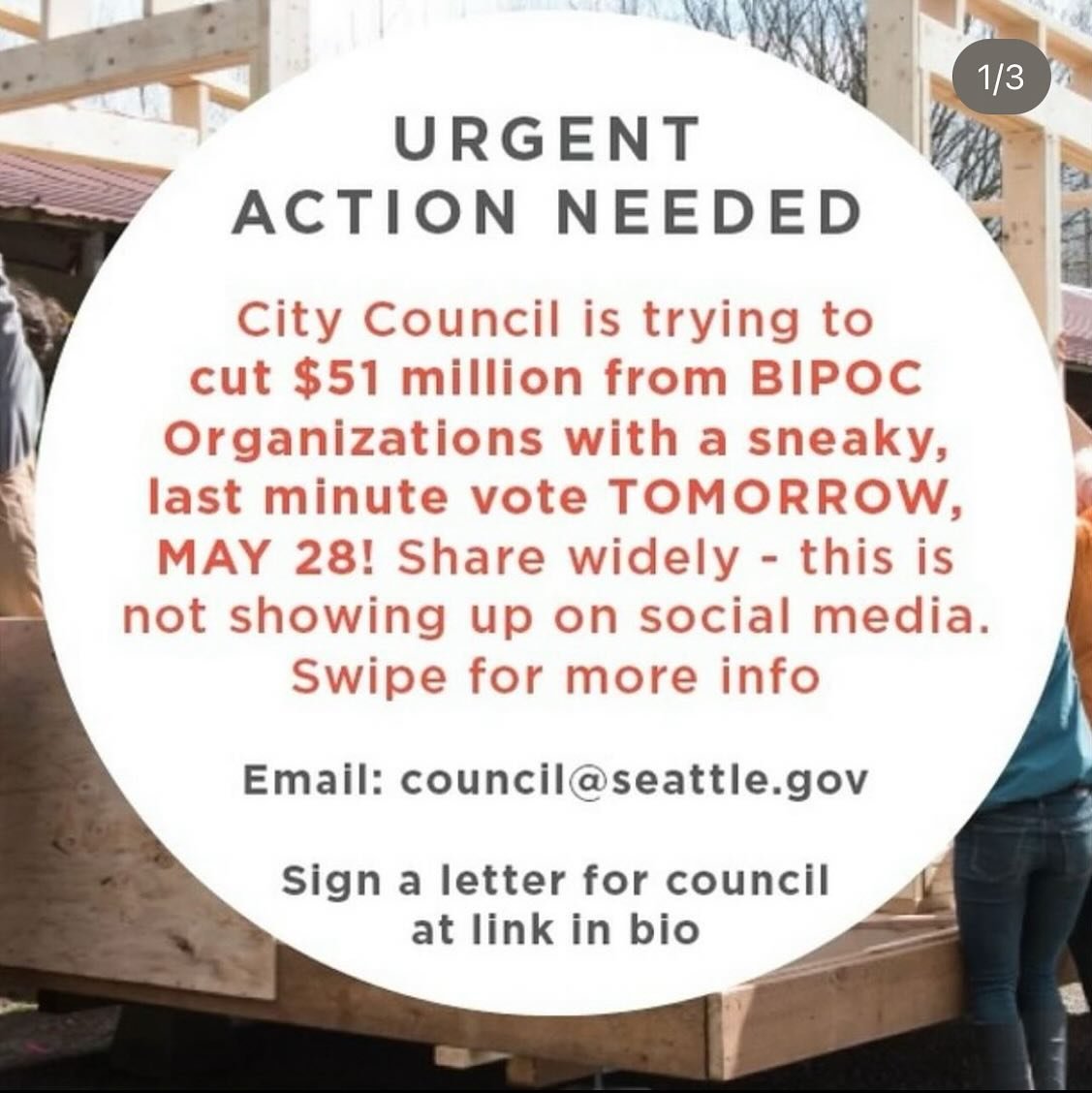 #Repost from @artenoirnow: 

URGENT ‼️ tell the Seattle City Council to keep EDI funding alive! Link in bio to sign and support the cause!

Share this in your circles, y&rsquo;all!!