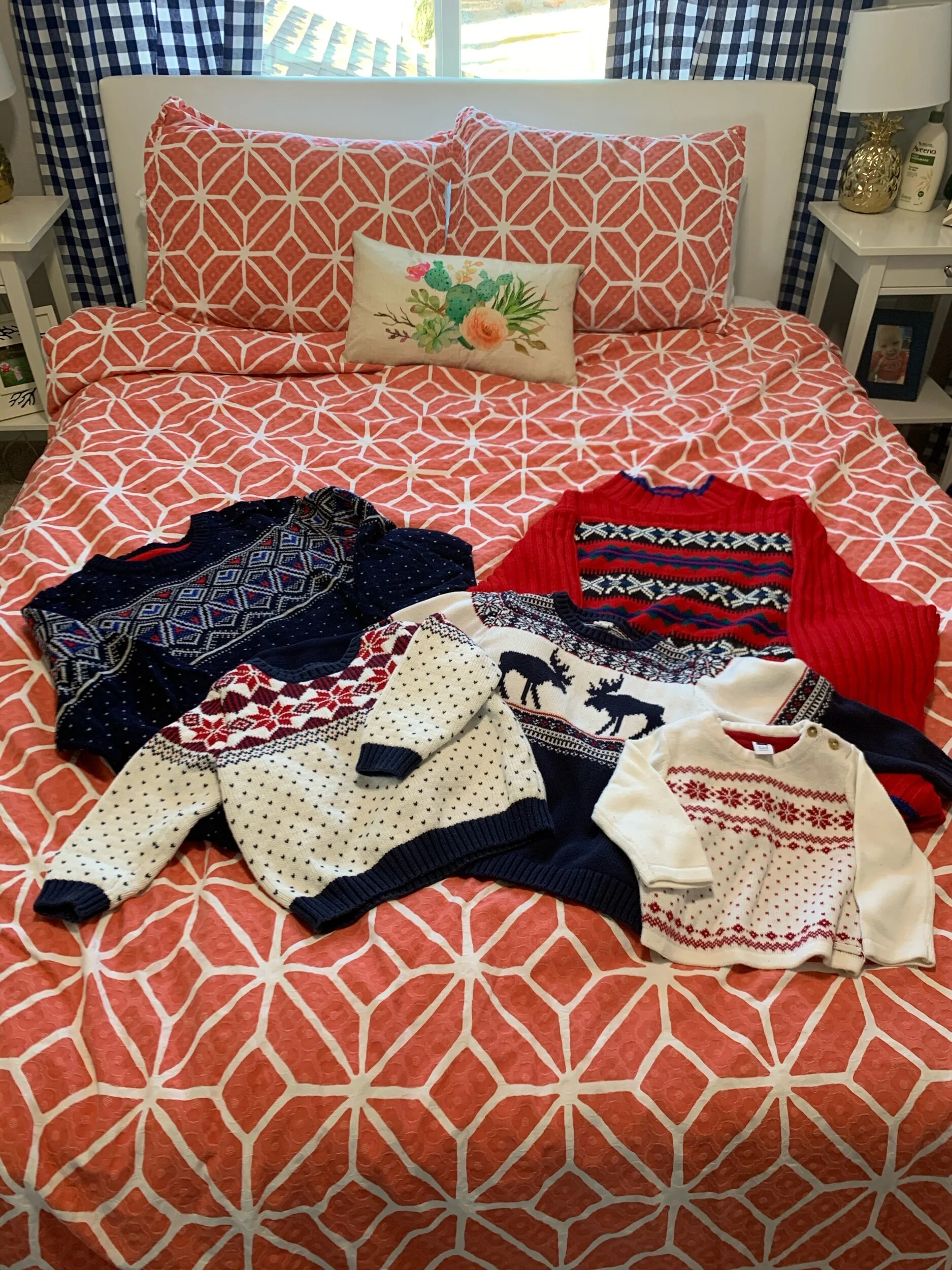 Online thrifting for our Christmas card mini photo session