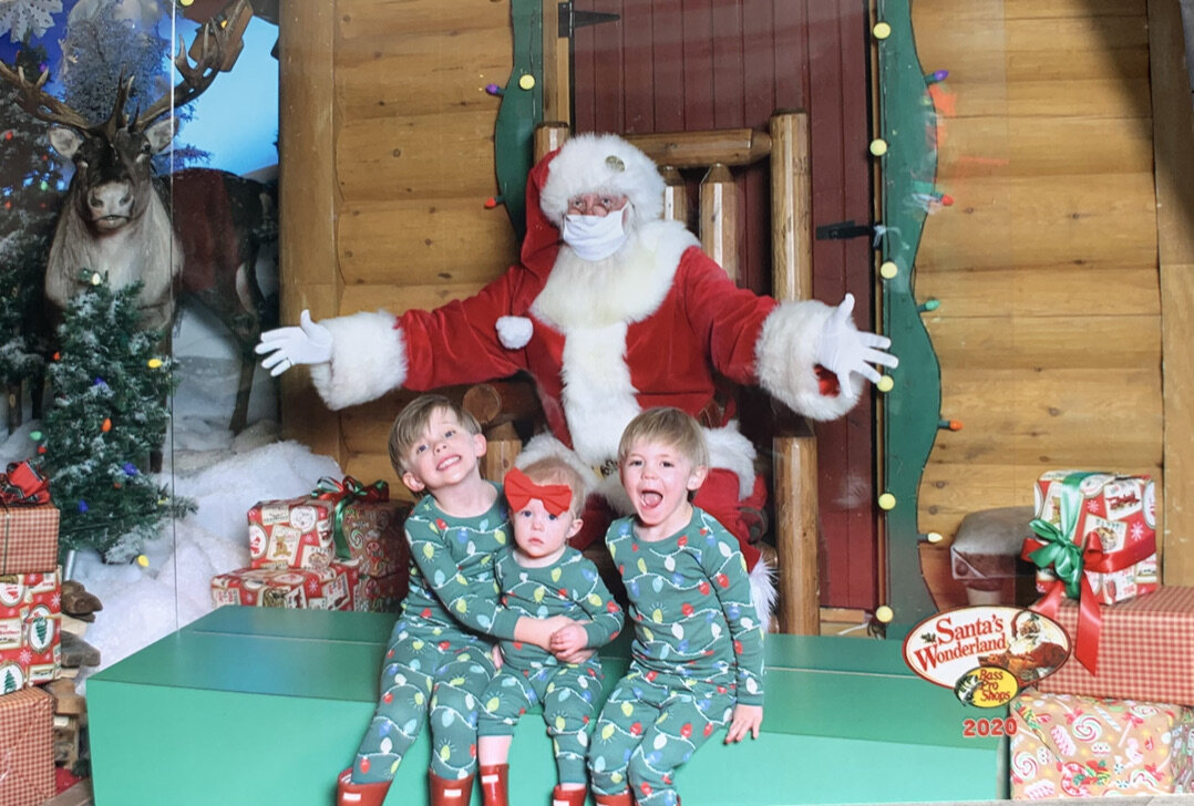 Seeing Santa Safely & Strolling in the snow