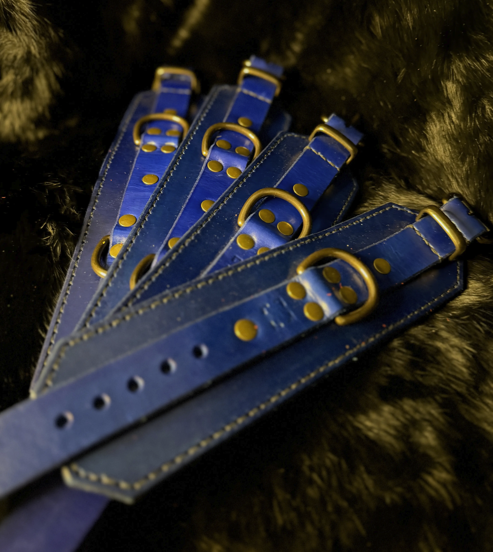 Navy Blown Cuffs