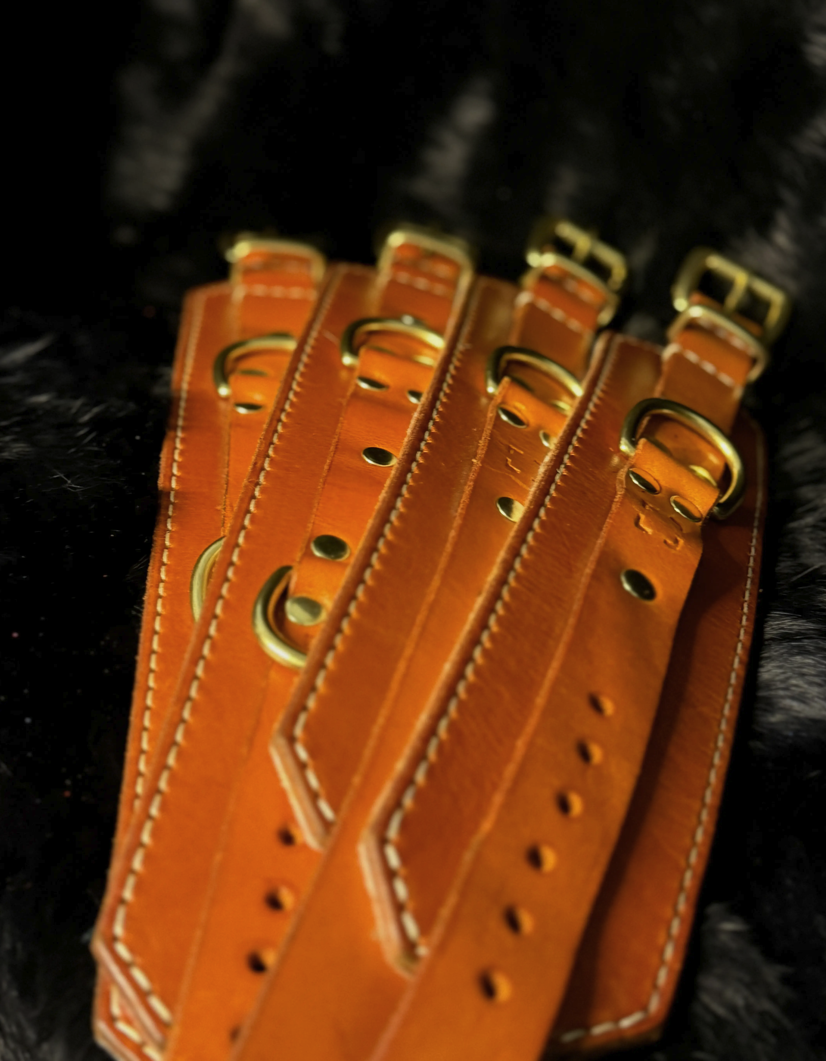 Saddle Tan Fluffy Cuffs