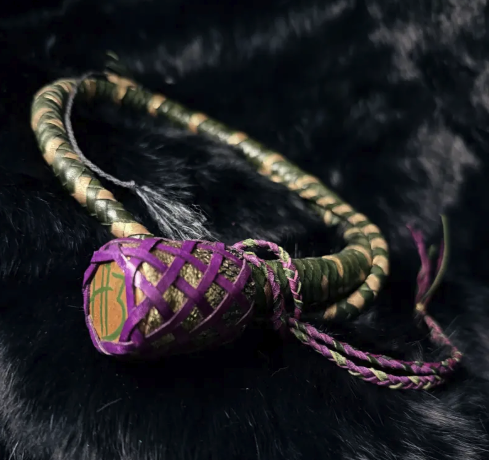 Green and Gold Signal Whip