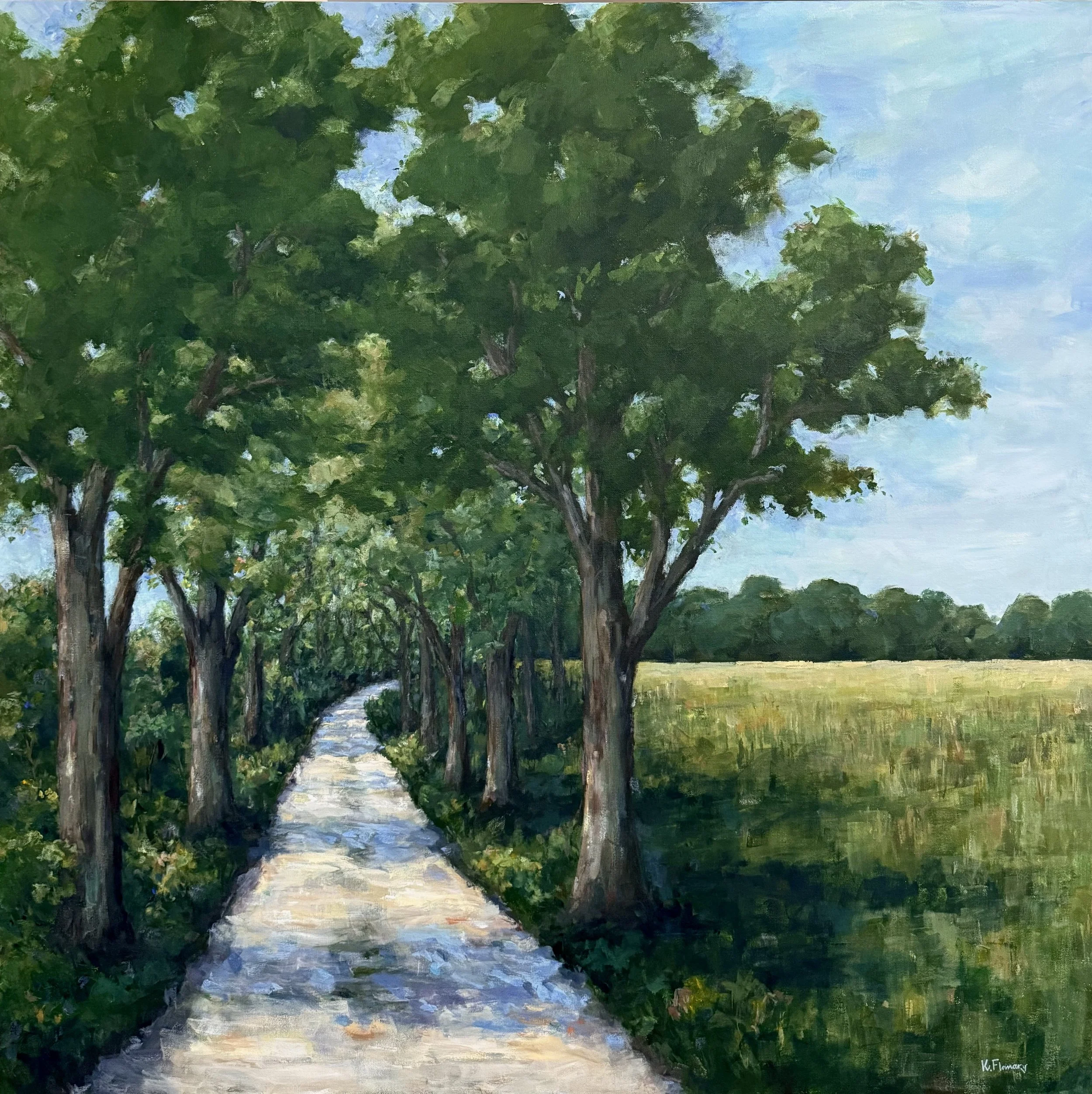 As I Walk by the Way - 48" x 48 ", acrylic on gallery depth canvas - SOLD