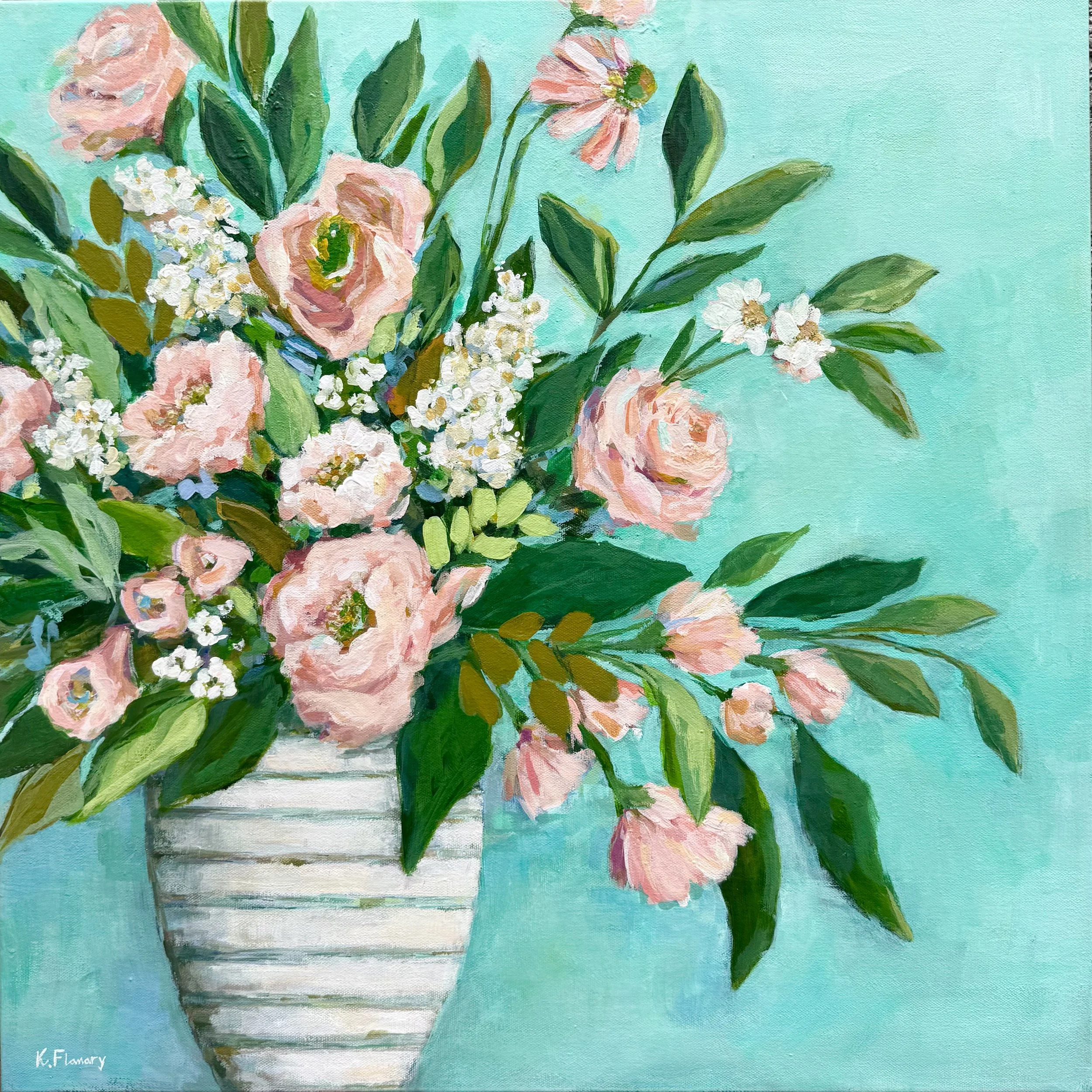 Blush in Bloom - 24" x 24" Acrylic on Gallery Depth Canvas - Not Available