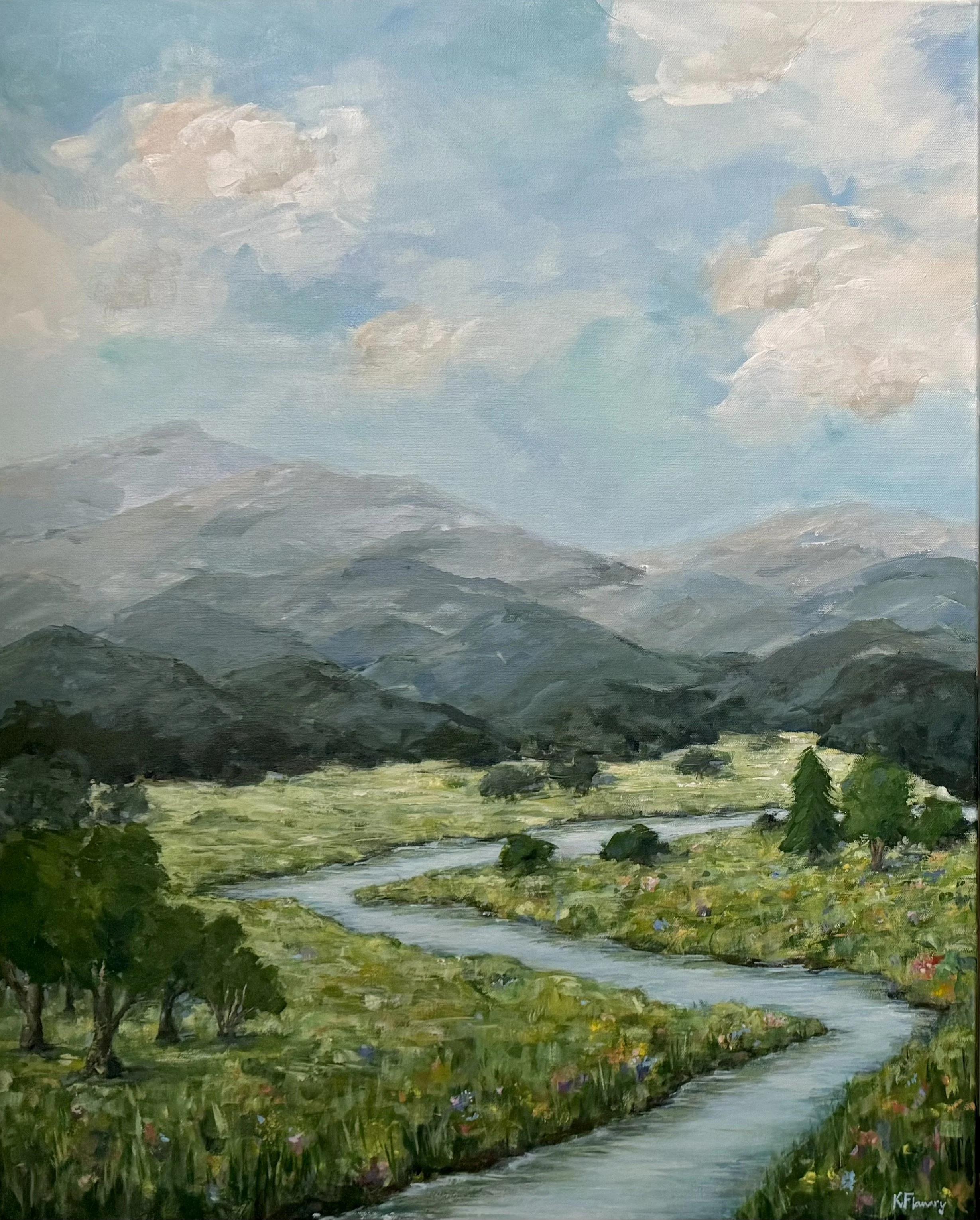 Bloom Free I - Diptych 24" x 30 ", acrylic on gallery depth canvas - SOLD