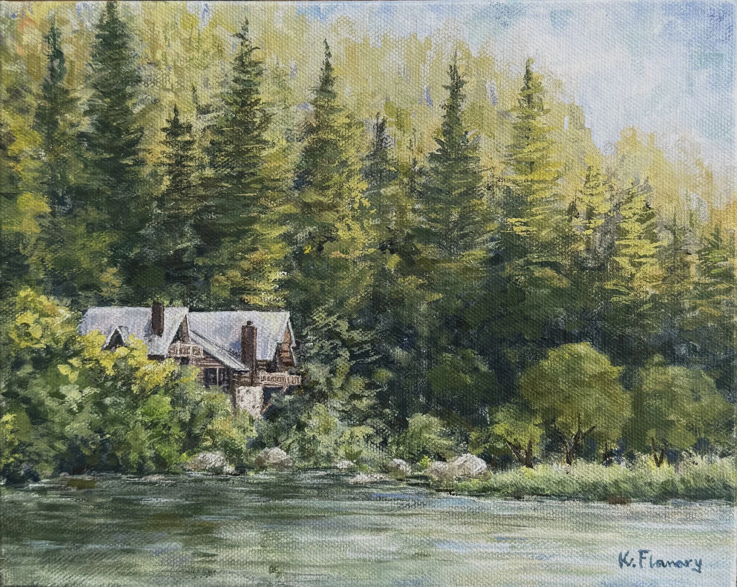 The Shape of Remembering - 8" x 10 ", acrylic on canvas - SOLD