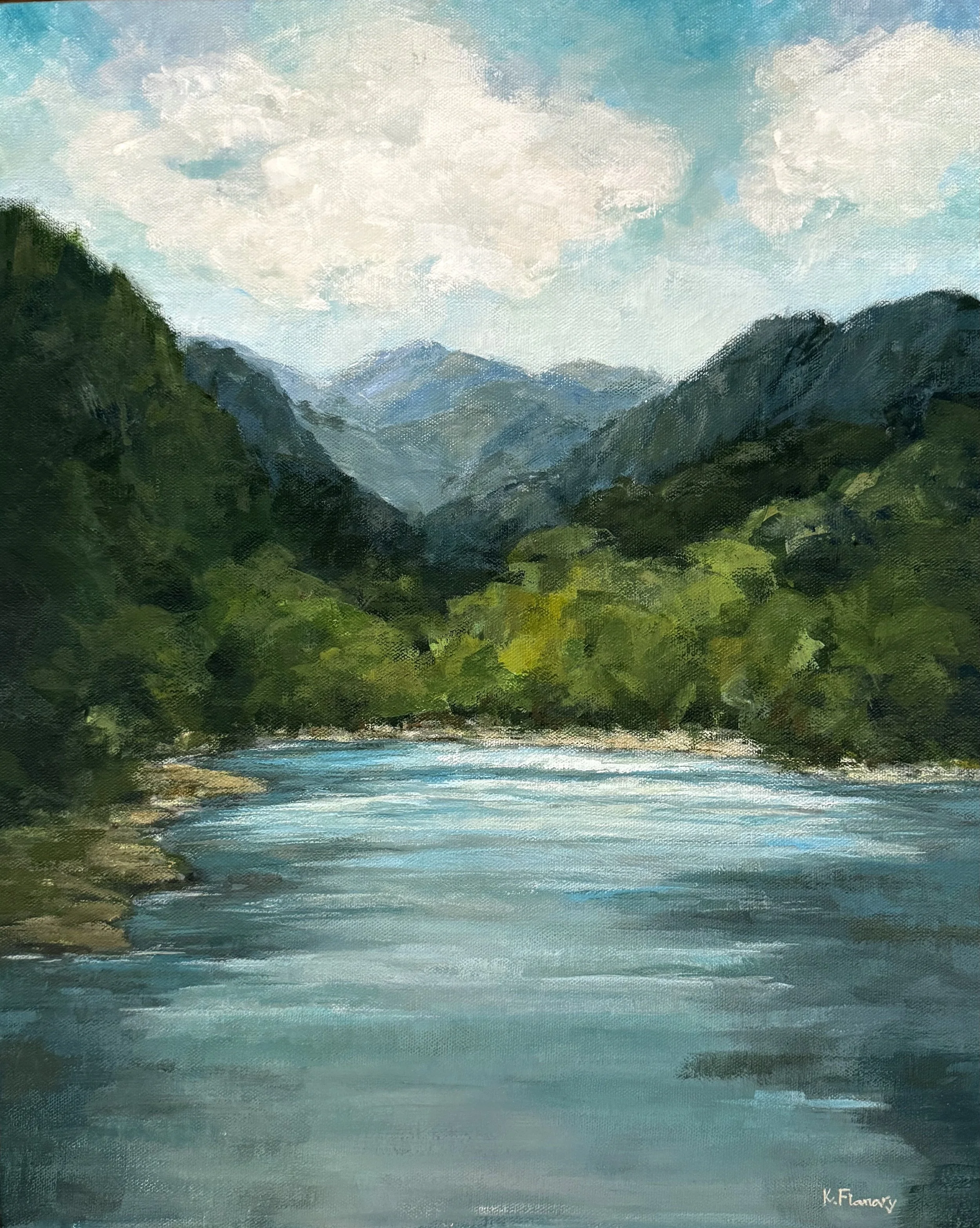 Hidden Haven - 16" x 20 ", acrylic on gallery depth canvas - AVAILABLE $225