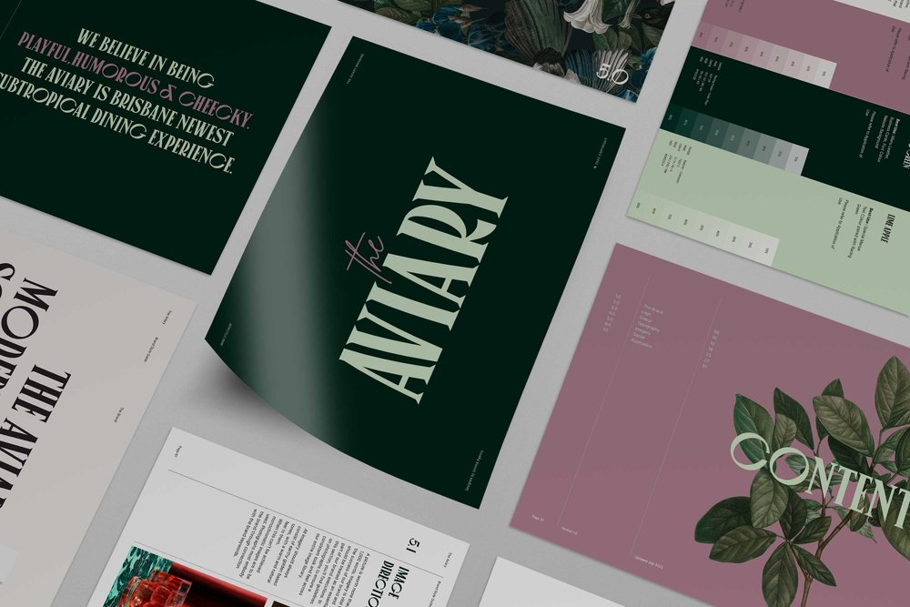 The Aviary Terrace Bar Brand Guidelines