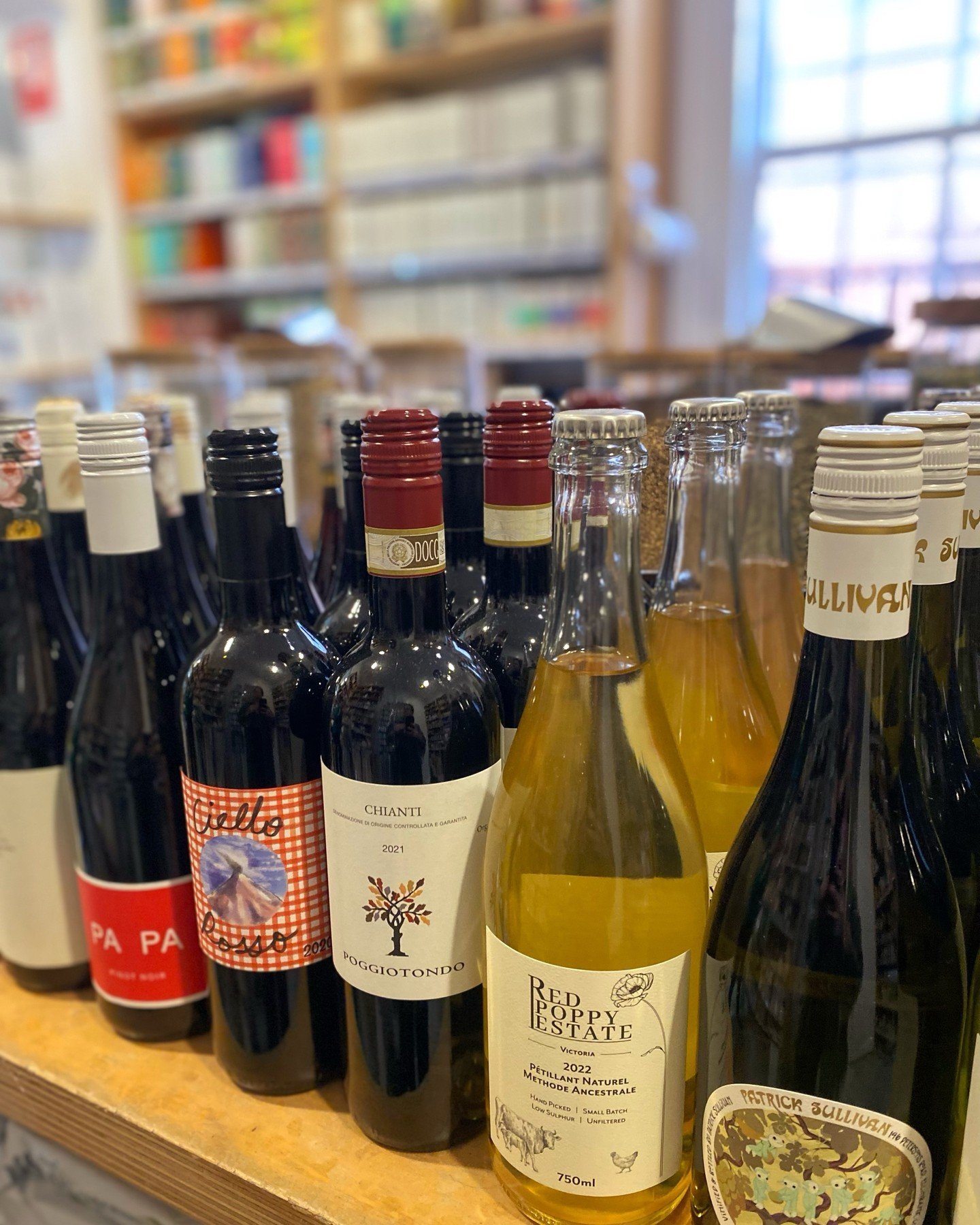 We have some great new wines in store 🍷 ready for your weekend 

Red Poppy Estate pet nat: Organic &amp; Bio Dynamic from the Macedon Ranges.

Poggiotondo Chianti: Organic Chianti from the heart of Tuscany.

Ciello Rossa: 100% organically grown grap