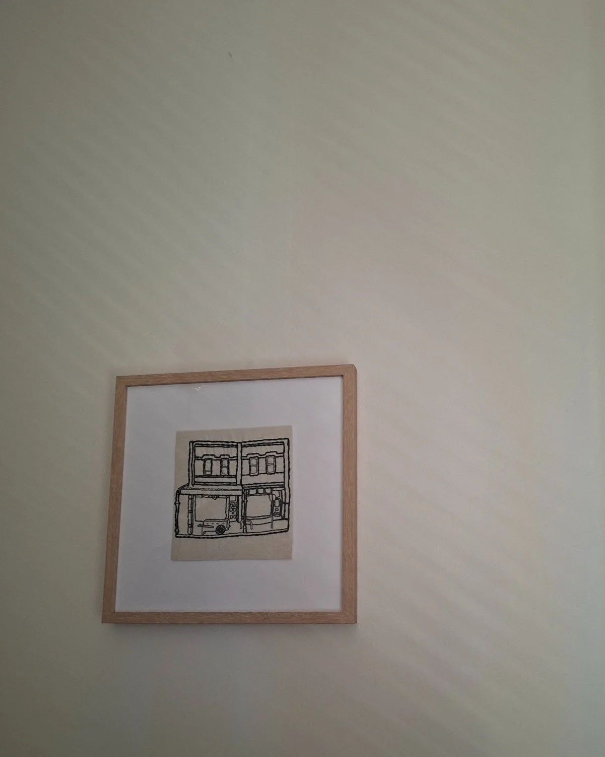 The morning light on our little embroidered shop hanging in the office ☀️ 

#clayhealthandorganics #rathdownevillage