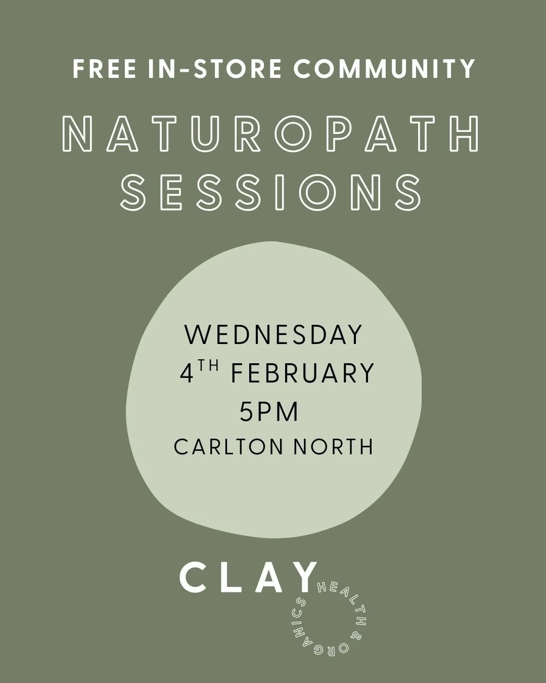 We would like to welcome you to our second free in-store Naturopath Session on Wednesday the 4th of February - Microbiome Map Breakdown 

In this 30 minute session, George and Ella will delve into the complexities of our gut microbiome. Attendees wil