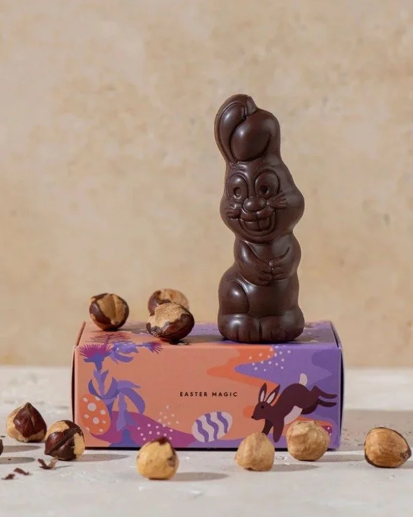 @manukolovinglife making Easter extra special with their limited-edition range of organic, gluten free and plant-based delights 🐰

Hand made on the Victorian Surfcoast, their range includes;
✨Ru Ru Rabbit hazelnut bunnies
✨Sea salt caramel and 70% d