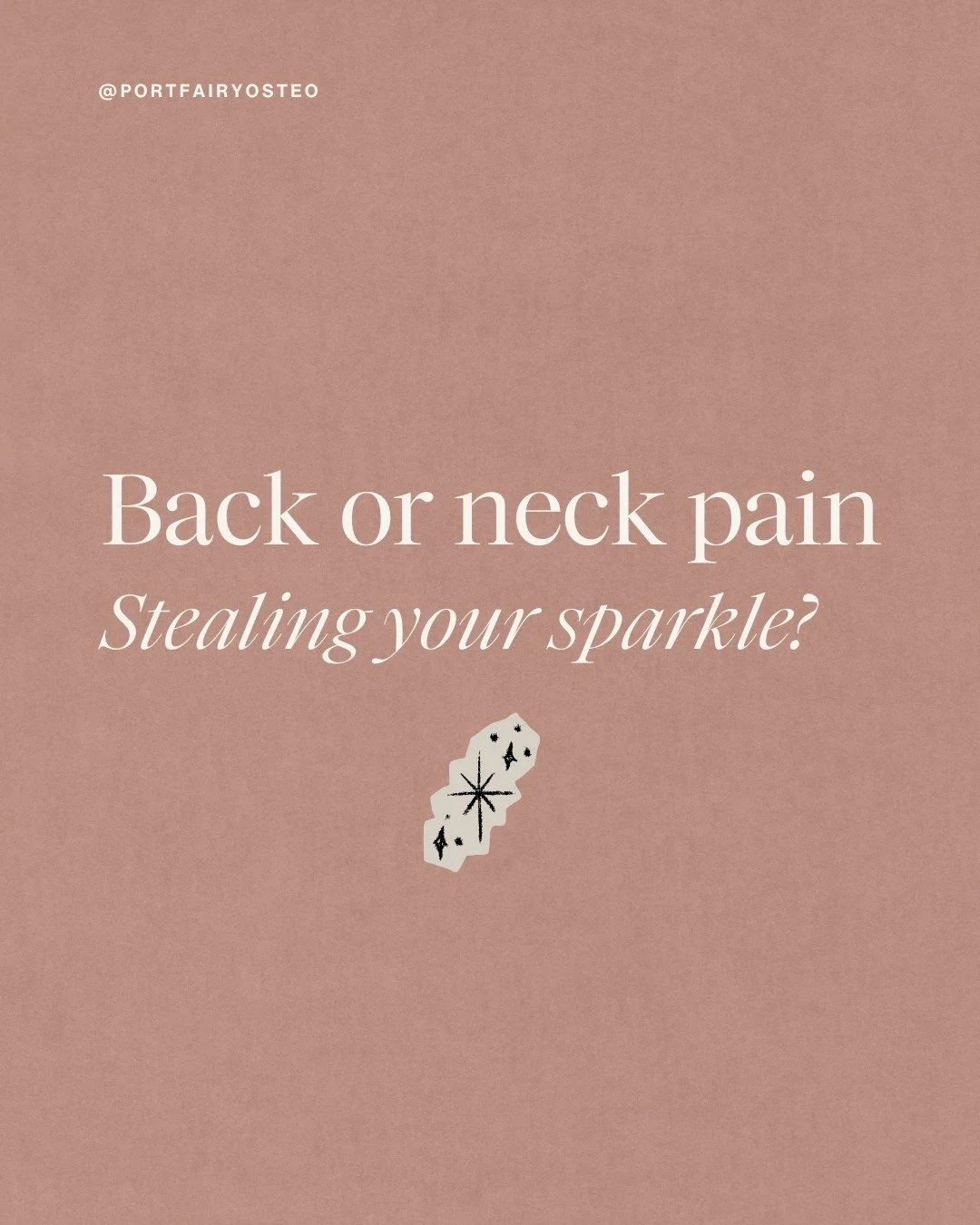 Osteopathy looks at how every part of your body works together, not just the painful area. Treatment aims to gently reduce pain, restore balance and improve function so you can get back to the things you love.​

Book Online www.portfairyosteo.com.au 