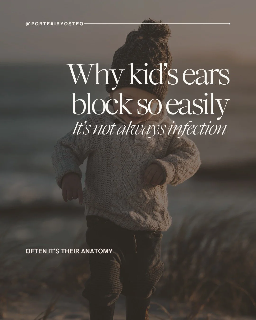 Why do some kids always seem blocked up through the ears?�Usually because their drainage system is still immature. Their Eustachian tube is shorter, narrower and more horizontal, so fluid and pressure can build up much more easily.

That can look lik