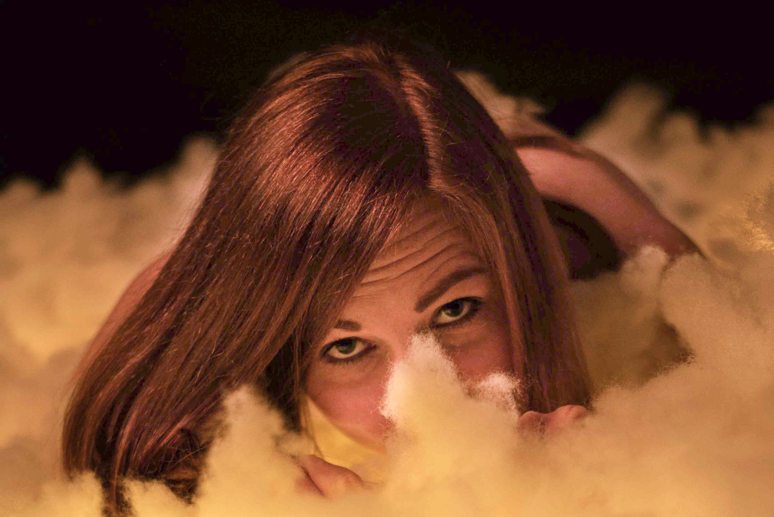 Wolken, Frau, Akt, Red Hair, Fotografie, Fantasy 