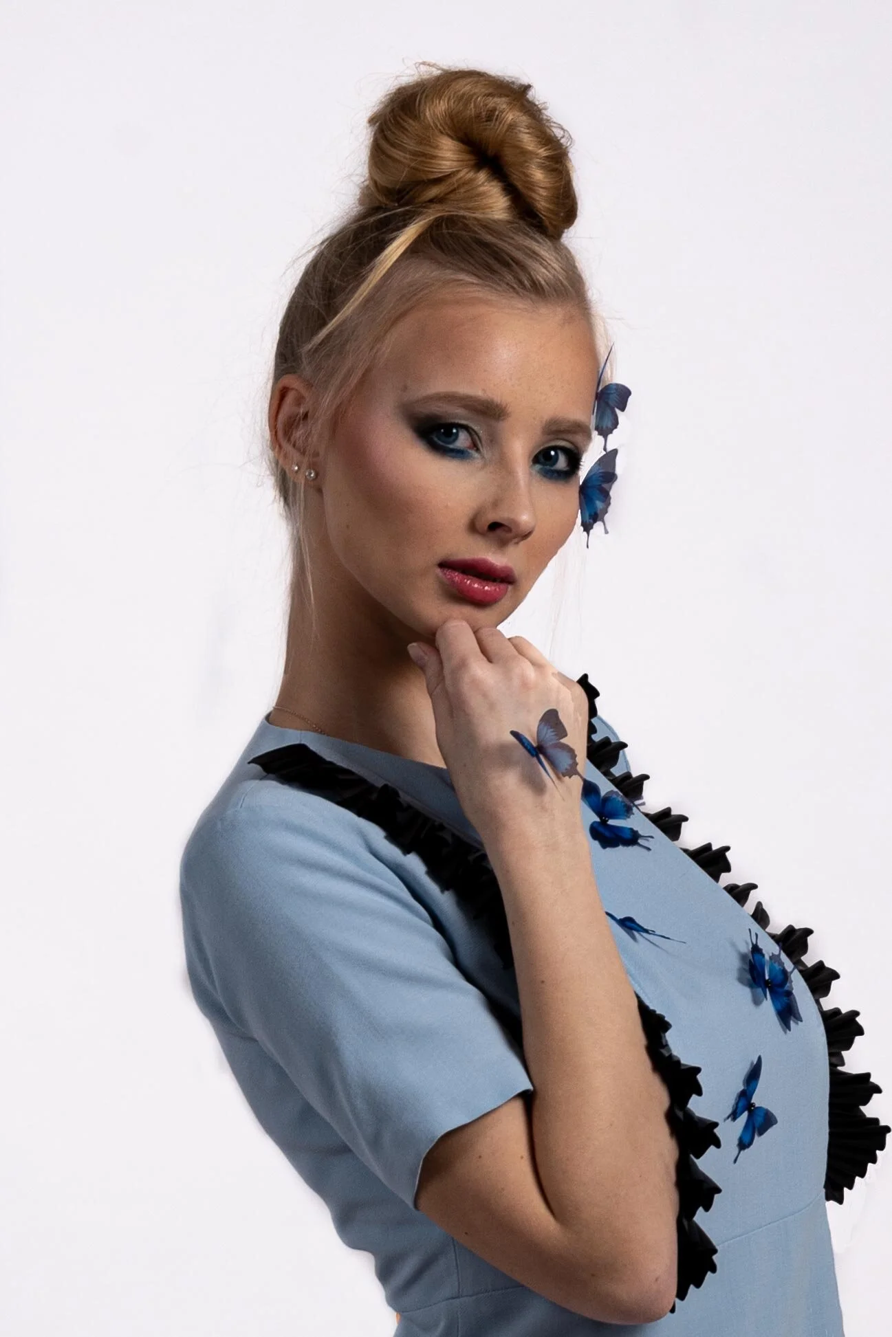 Fashion, Shooting, Schmetterlinge, Design, Modedesign, Blau, Fotografie