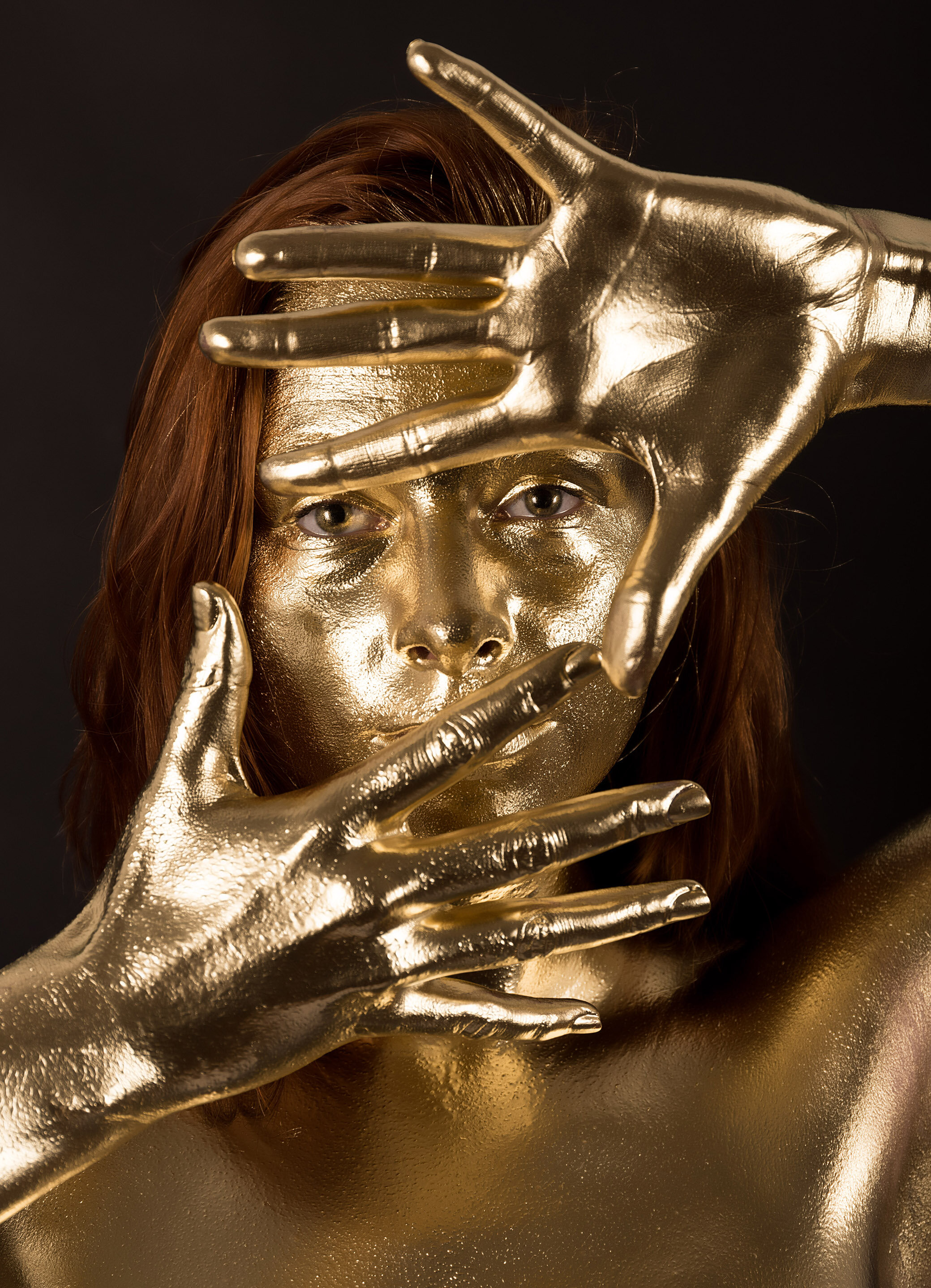 Gold, Farbe, Bodypaint, Woman, Fantasy, Shooting, Kreativ, Fotografie