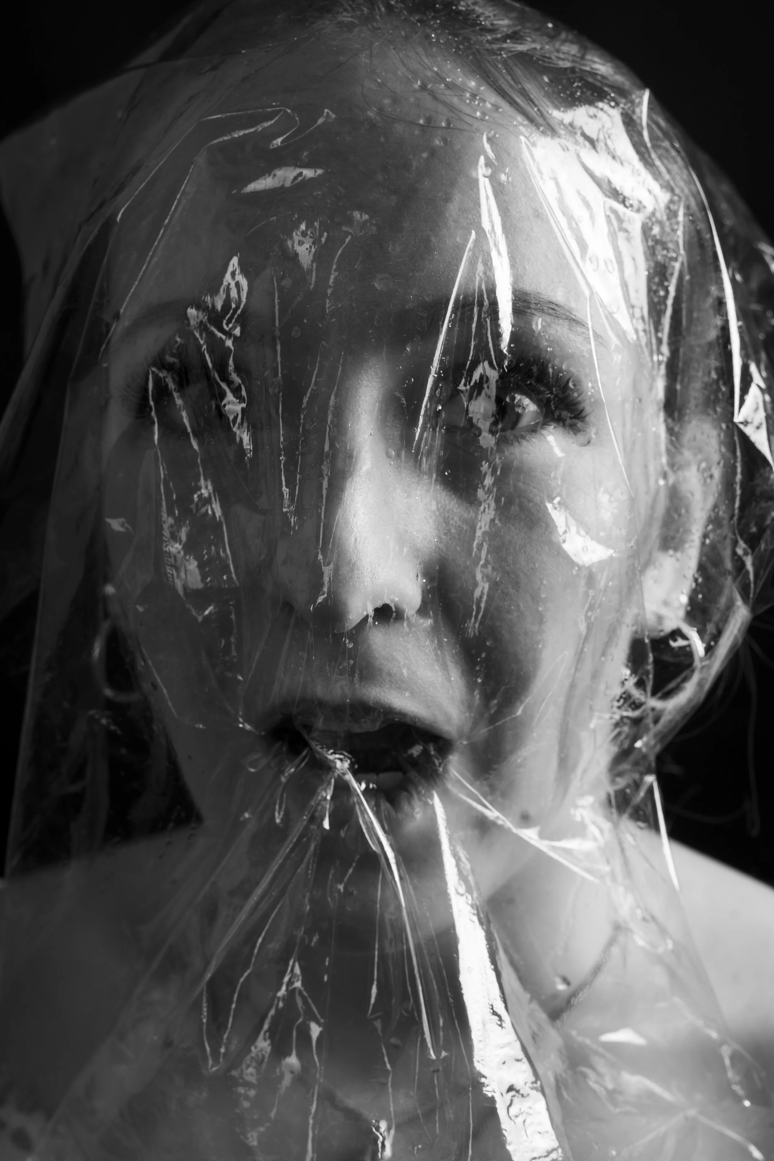 Horror, Erschrecken, Folie, Schwarzweiß, Kunst, Fotgrafie, Fantasy