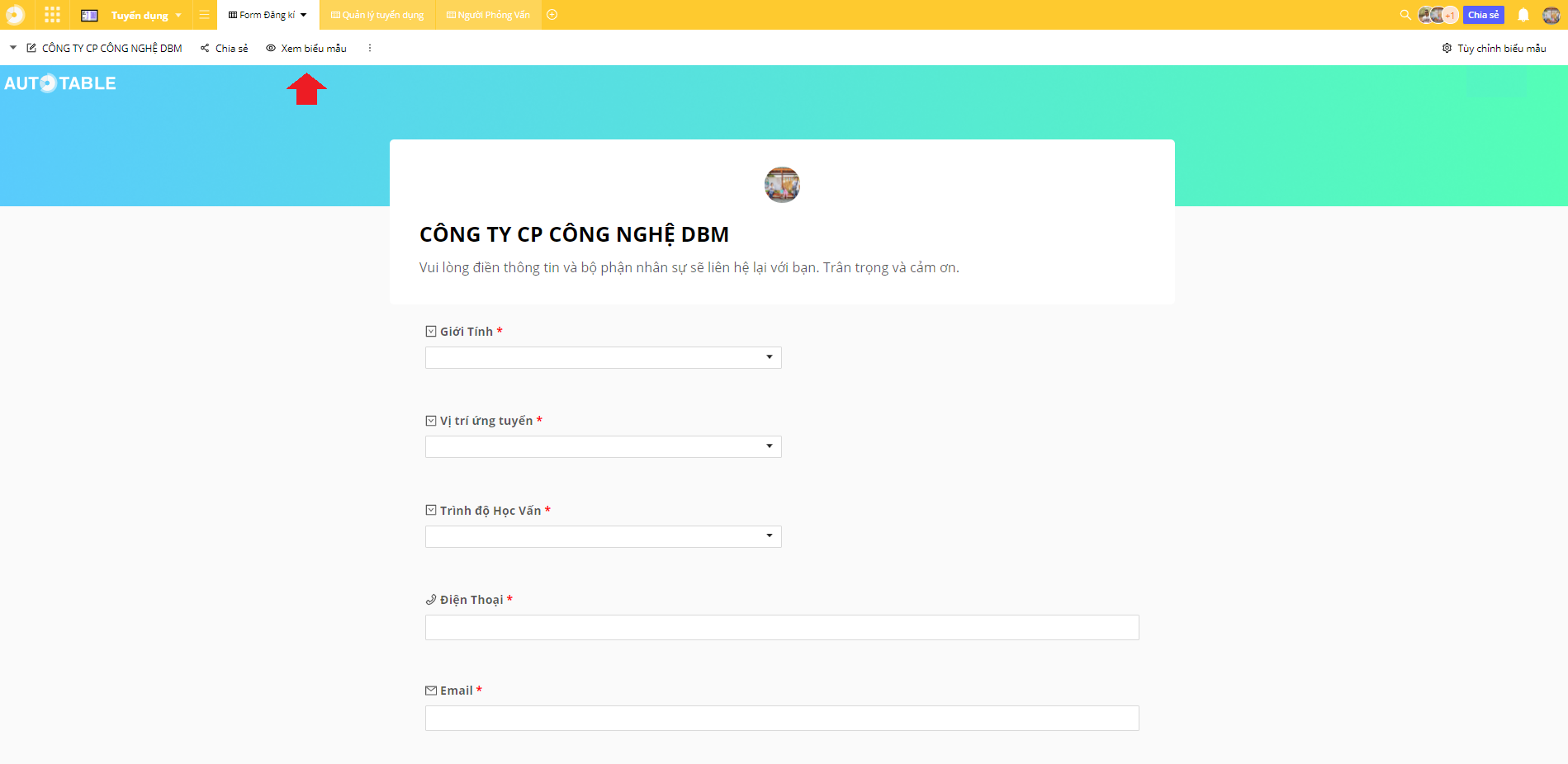 Introduction 9 Giao diện dạng BIỂU MẪU / FORM