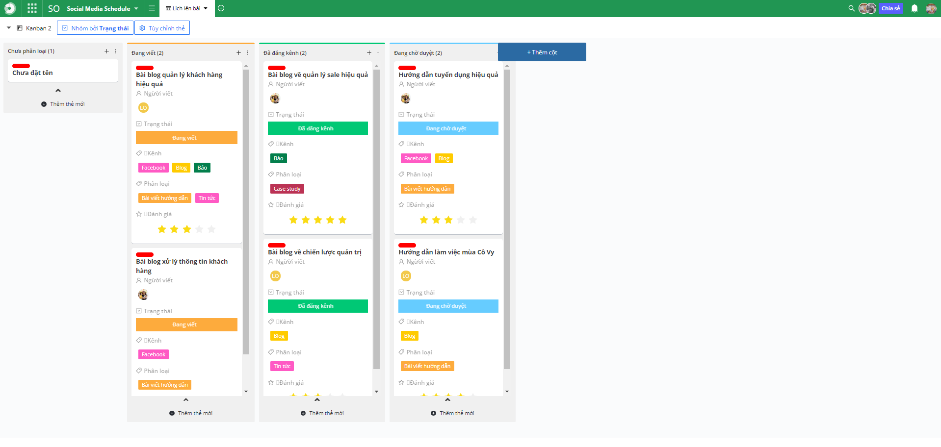 Introduction 10 Giao diện dạng KANBAN
