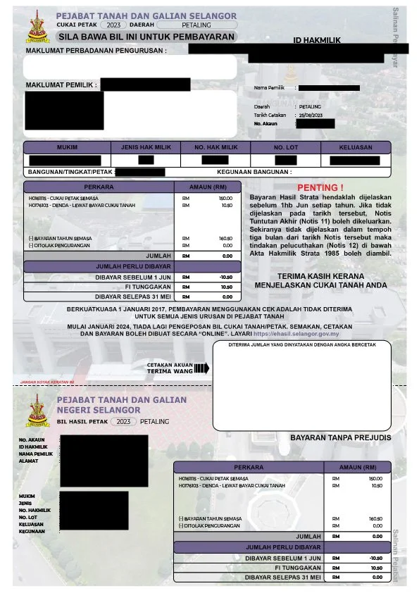 The "Hidden" Costs of Homeownership in Malaysia Quit Rent, Parcel Rent