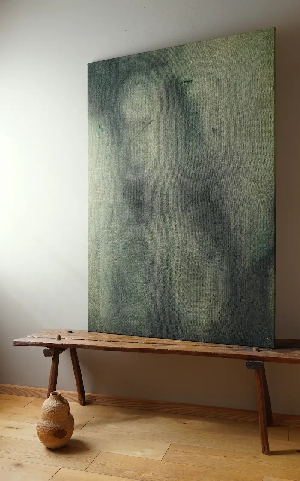 MYOPOS artwork in a minimalist environment, natural light and artistic perspective, Andrea Solaja