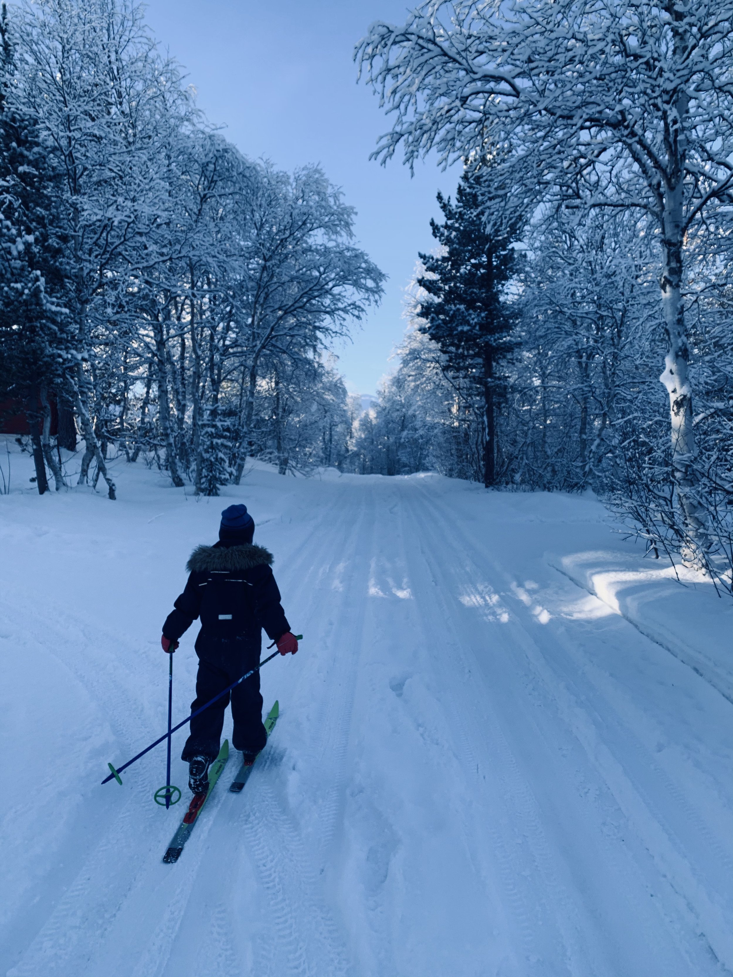 Skitur i blåtimen