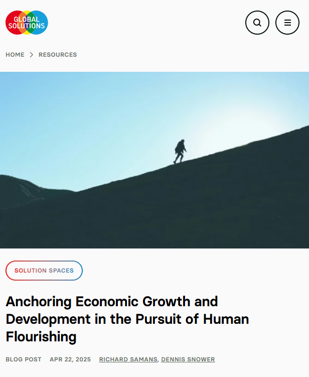 Anchoring Economic Growth and Development in the Pursuit of Human Flourishing