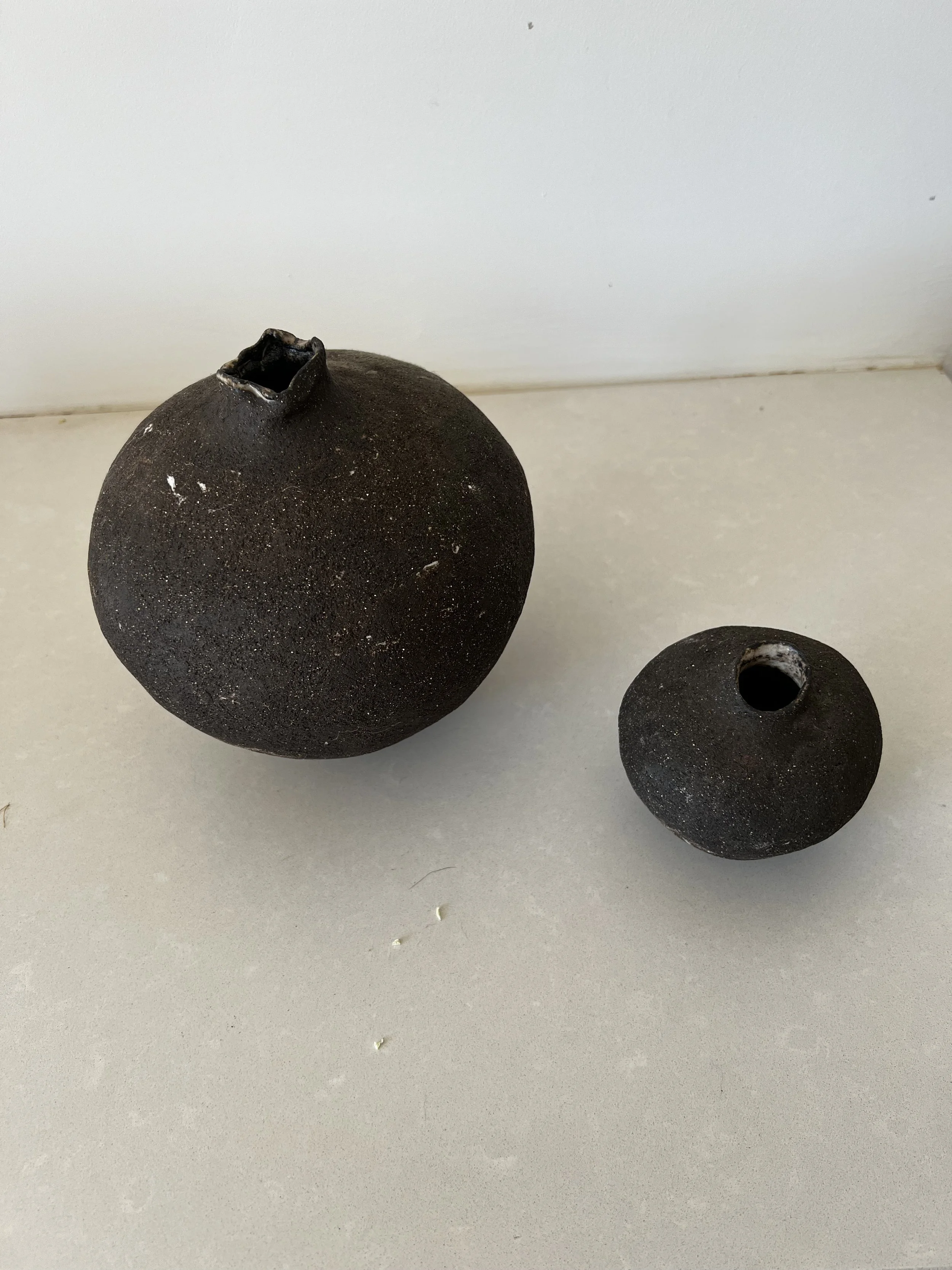 Black clay pots