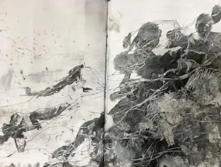 'Porthmoer' - Charcoal, Compressed Charcoal, Oil - 300 x 210mm